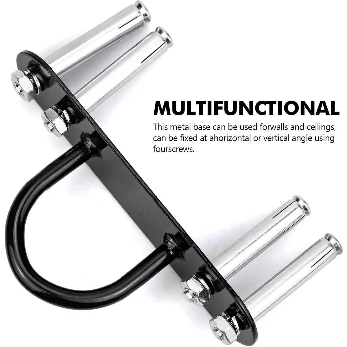 Anclaje de Suspensión, Soporte de Anclaje de Montaje en Techo de Pared Gancho Cuerda de Escalada Columpio Saco de Arena, Montajes de Pared de Entrenamiento, Con 4 Tornillos para Fitness, Yoga