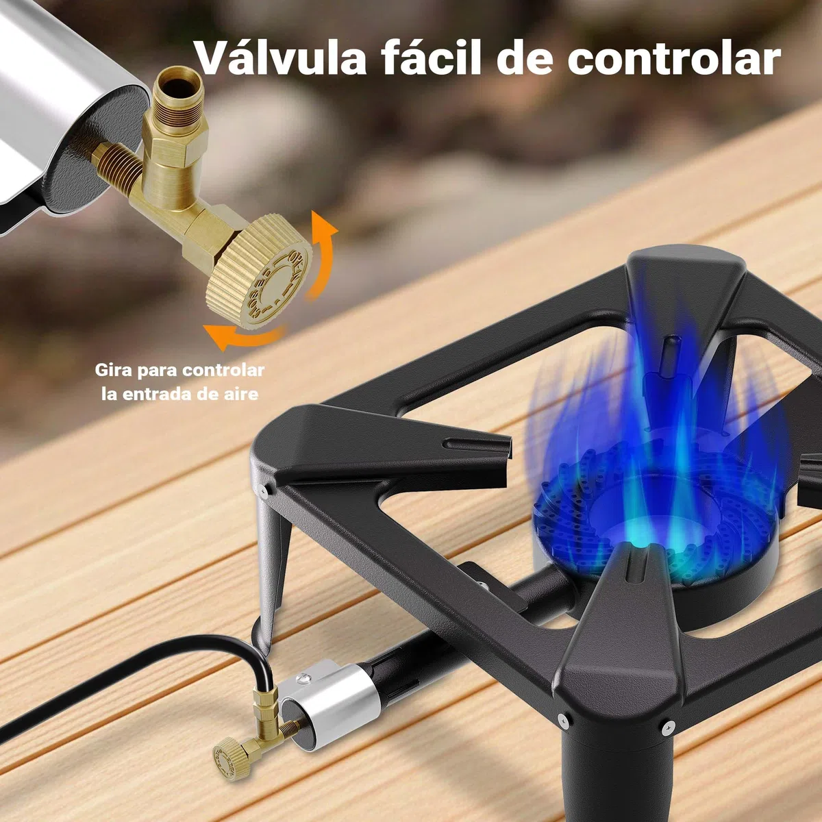 Hornillo de gas 450g/h 7kW Fogón de camping Cocina portátil Gas butano/propano Outdoor Acampada