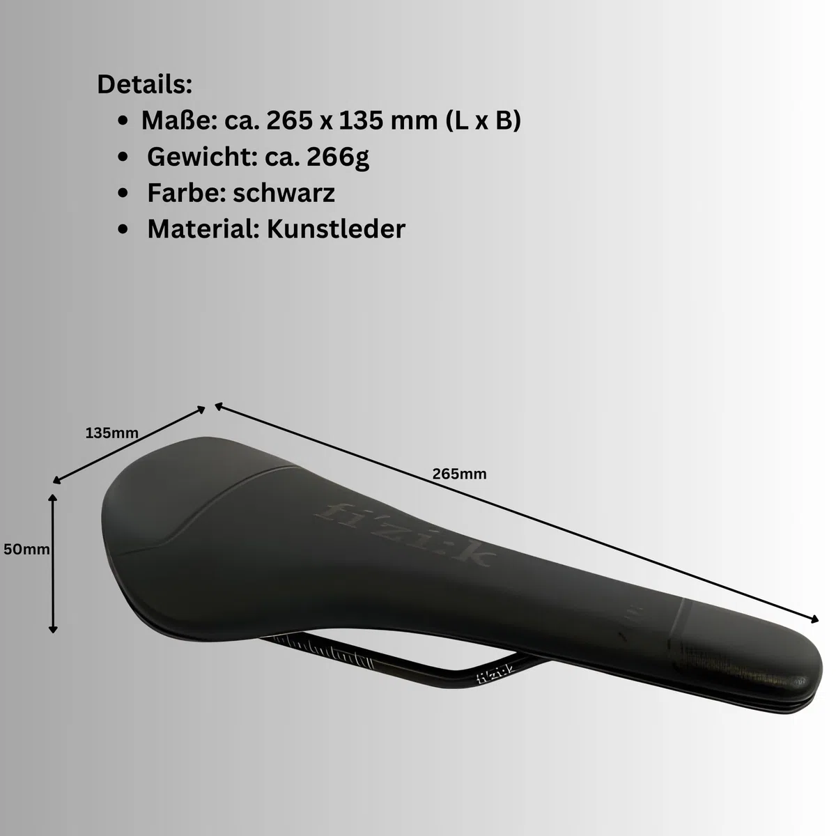 VDP Sillín de Bicicleta Fizik Taiga para Carreras, BMX, Fixie, Singlespeed y MTB - Clásico con Sistema ICS para Tija de Sillín Patentada