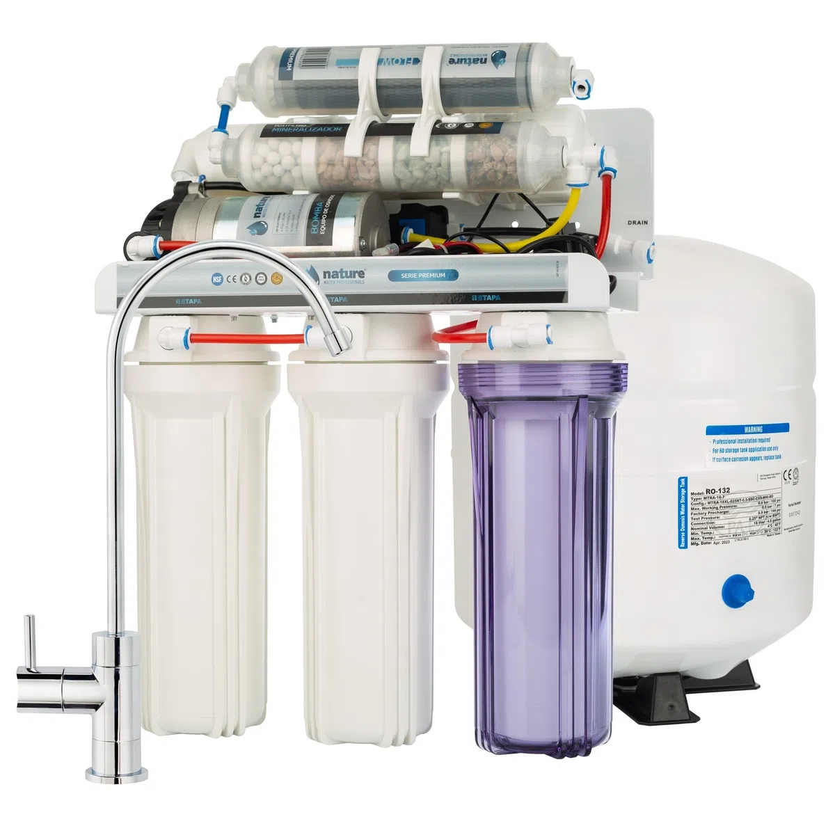 EQUIPO OSMOSIS INVERSA 6 ETAPAS PREMIUM ECO CON BOMBA-NATURE WATER PROFESSIONALS