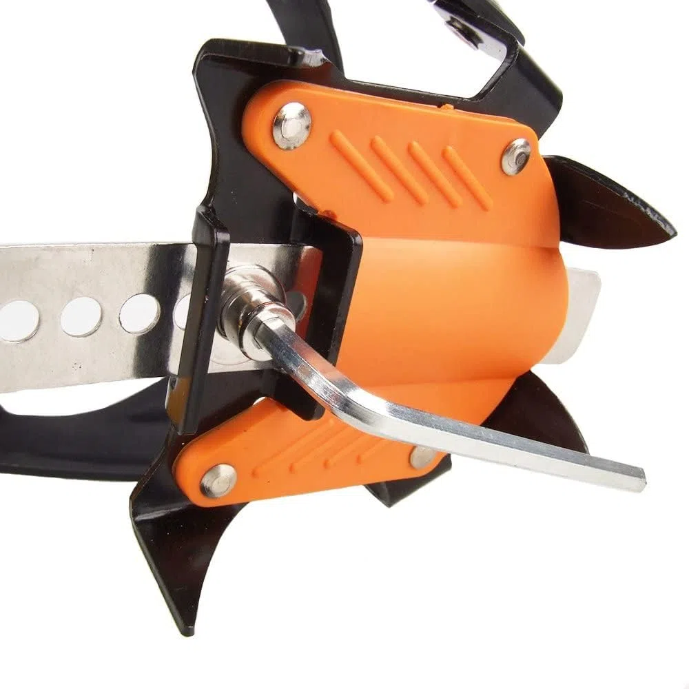 Namvo 10 Dientes Viene con Snowboard Cadena de Soldadura Crampons de Acero Inoxidable Esquí al Aire Libre Hielo Caminata Escalada Longitud Ajustable
