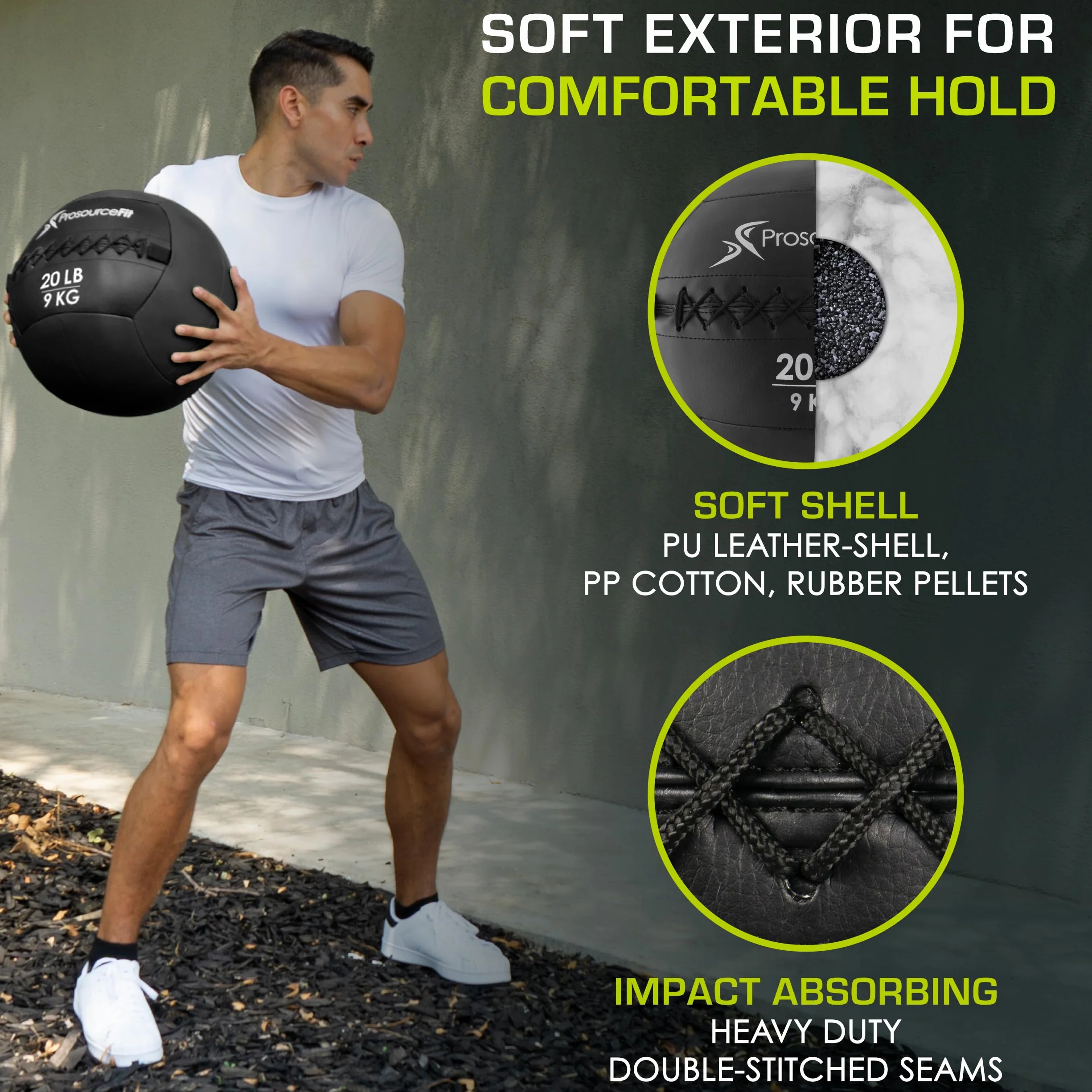 ProsourceFit Soft Medicine Balls, Wall Balls and Full Body Dynamic Exercises