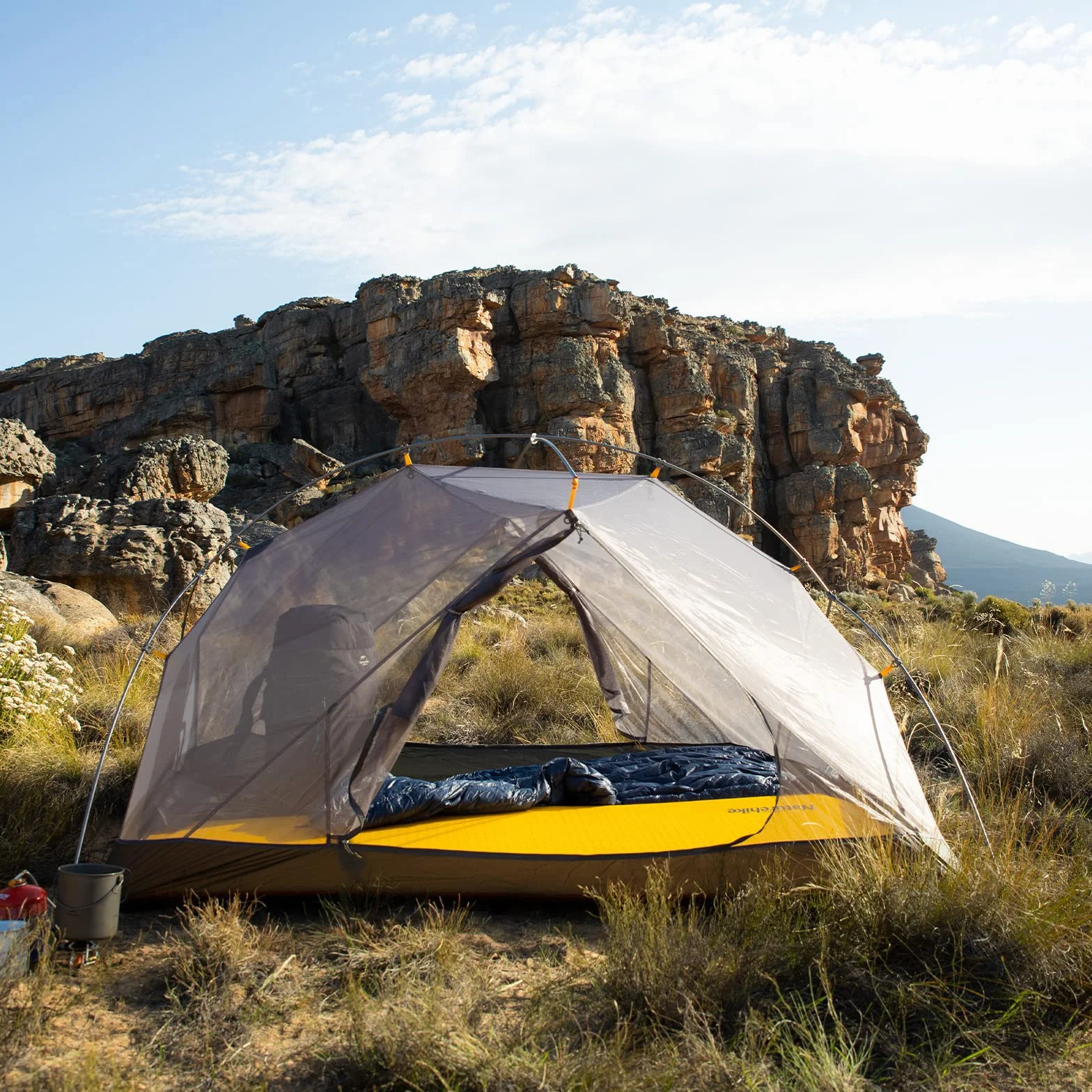 Naturehike Mongar Tienda de Mochilero de Silicona Ultraligera 20D para 2 Personas para Ciclismo, Senderismo, Acampada