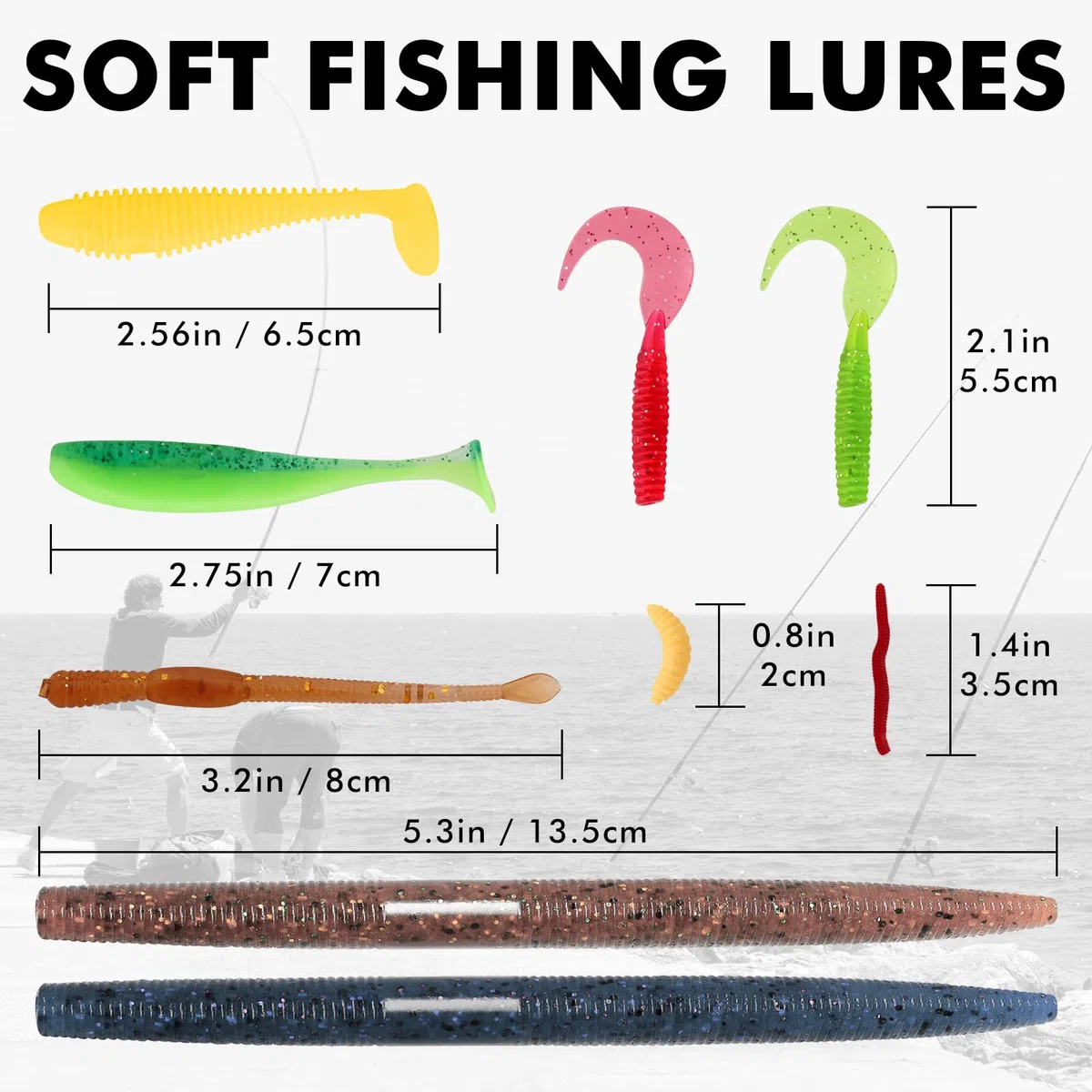 TRUSCEND Aparejos de cebo de pesca ampliamente utilizados que valen la pena siempre un centavo, señuelos de pesca seleccionados y kit de aparejos para principiantes de pesca de agua dulce,