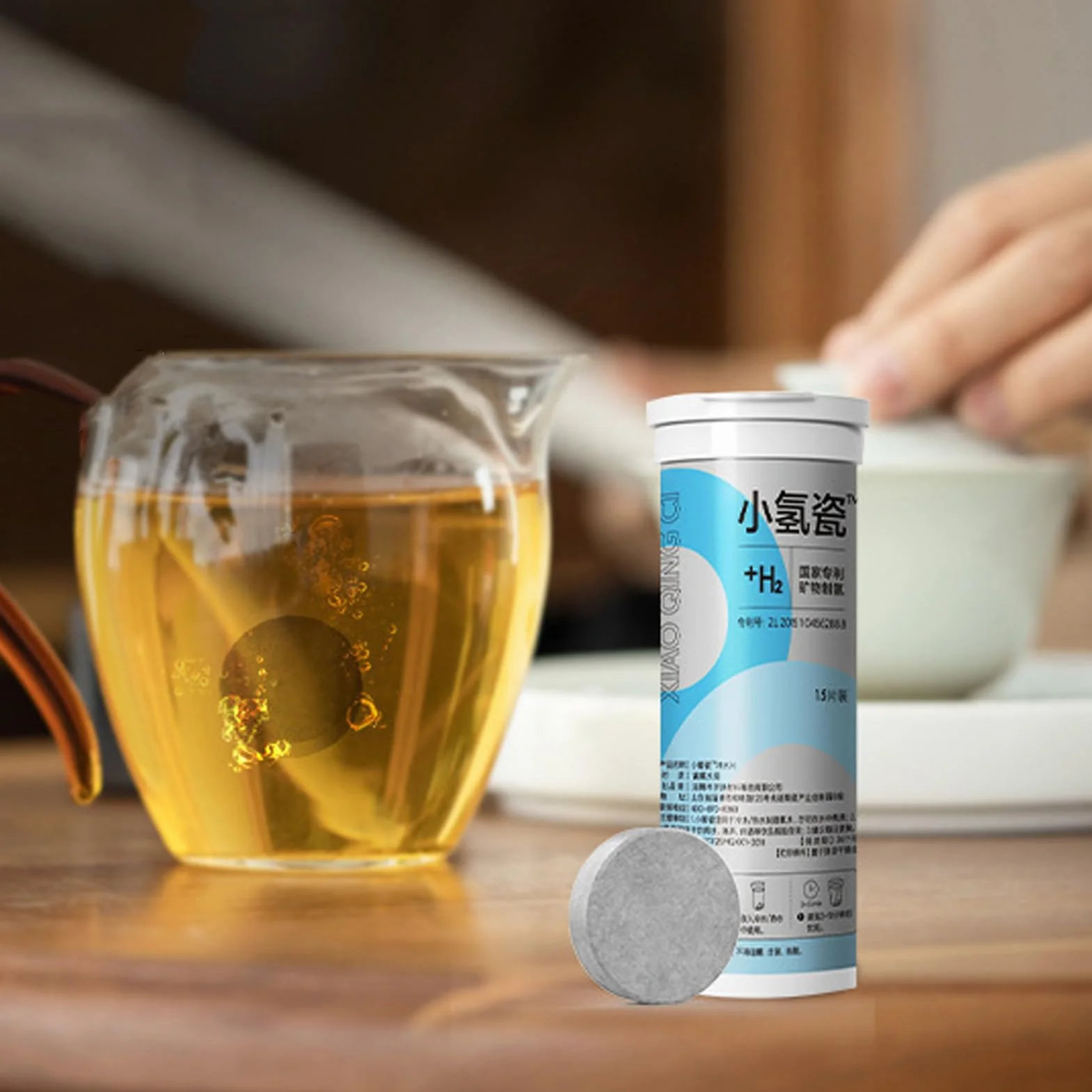 Semme Tableta de Agua de Hidrógeno Mineral de 45 Piezas, Fabricación de Agua Rica en Hidrógeno, Suplementación de Factores Traza, para Agua Alcalina de Molécula Pequeña