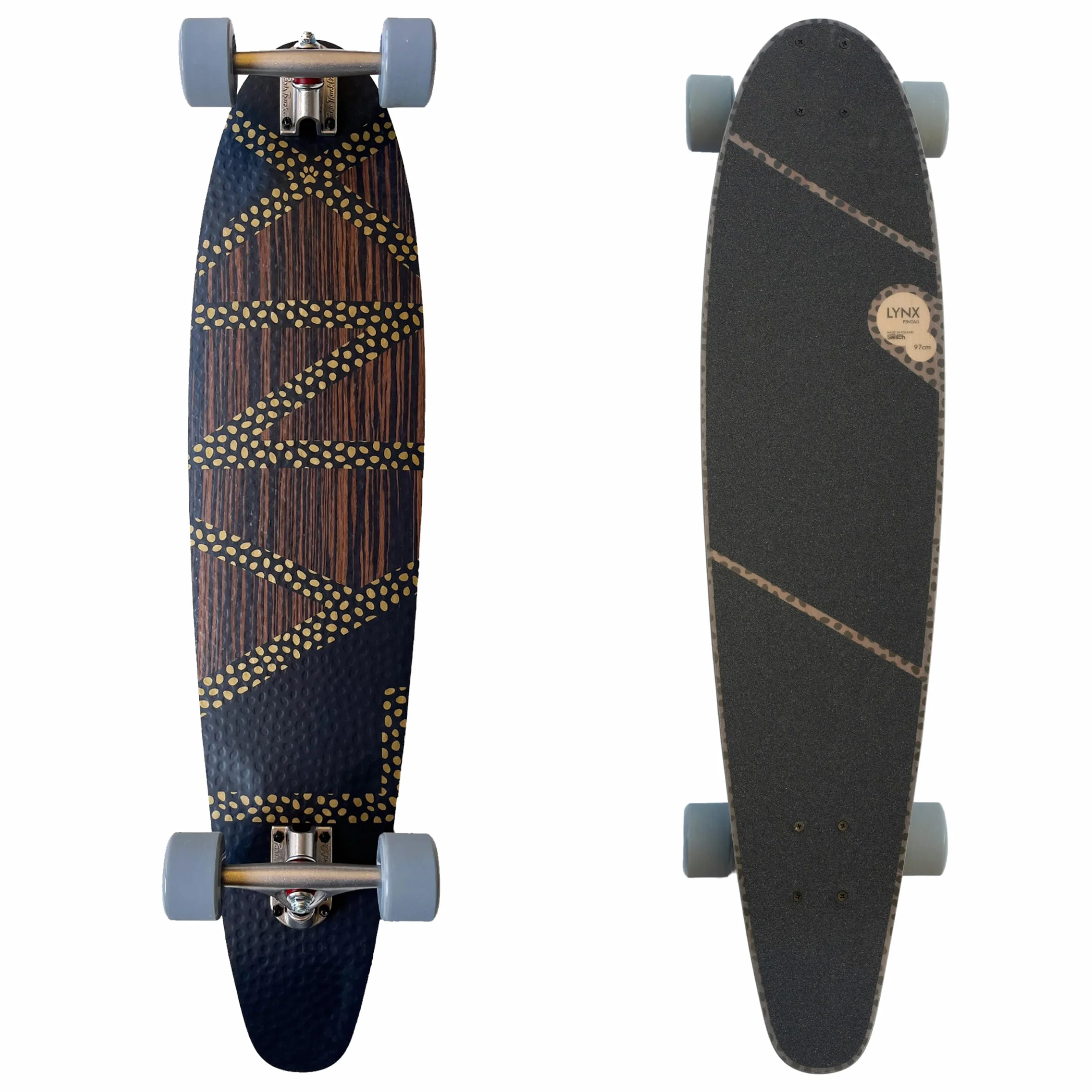 SWITCH Lynx Pintail Longboard Switch 97 cm: ideal para cruising, ABEC-9, fibra de vidrio, Flex Paris V2 150 mm, para jóvenes y adultos, cruiser, fabricado en Europa, ligero