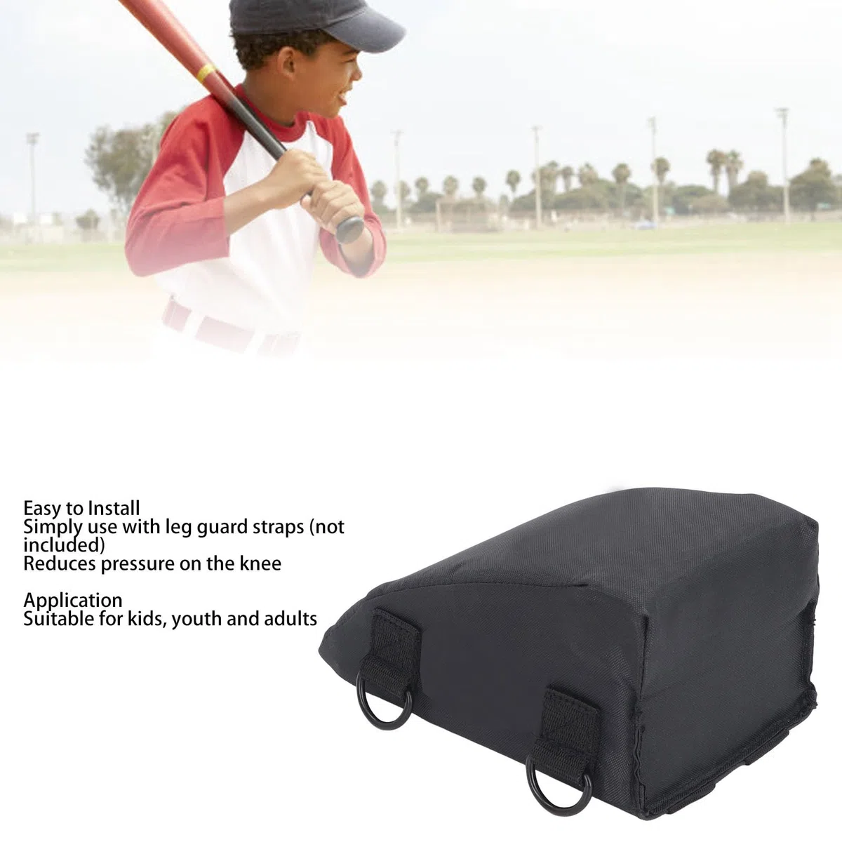 Protectores de Soporte para Rodillas Catcher, Rodilleras Catcher Ergonómicas, Ligeras, Evitan Resbalones, Suaves para Adultos para Béisbol