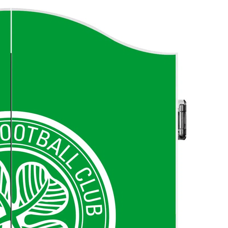 FOCO Gabinete de dardos y diana con licencia oficial del Celtic Football Club Bhoys 1888 FC, escudo verde (CAB093)