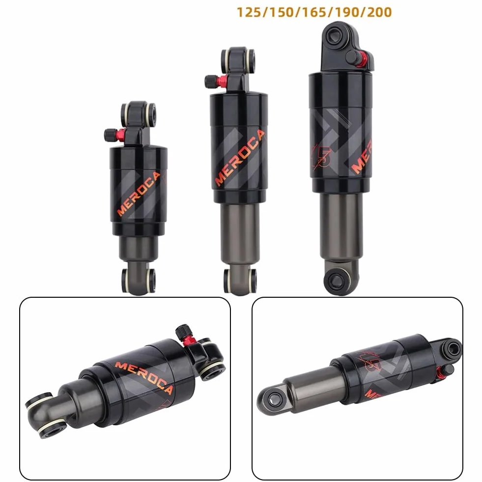 Amortiguador trasero de aire para bicicleta, accesorios de ciclismo de aleación scooter plegable amortiguador de bloqueo de 125/150/165/190/200 mm para - 165 mm
