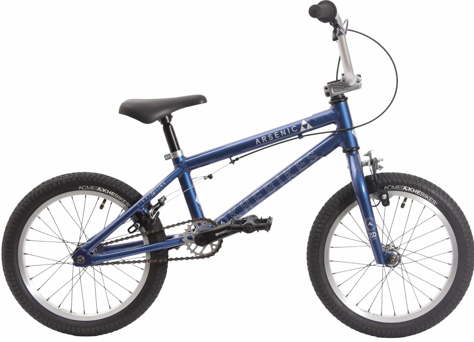 KHE Arsenic LL Bicicleta BMX 2025 de 16 pulgadas, peso ligero, 7,9 kg, marco de aluminio, manillar de aluminio, freno U y sidepull, neumáticos de dos tonos, para niños a partir de 110 cm – Freestyle