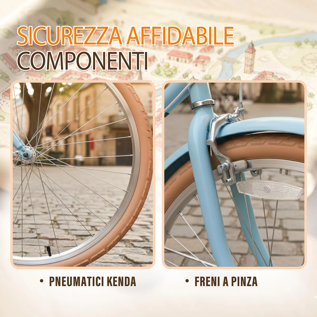 CYBIC Bicicleta de Ciudad 24/26” para Mujer, Bicicleta Urbana Retro Estilo holandés con Shimano 7V, Bicicleta Ligera de Aluminio con Cesta de ratán (Pulgadas, 26, Verde, Pulgadas, 18)