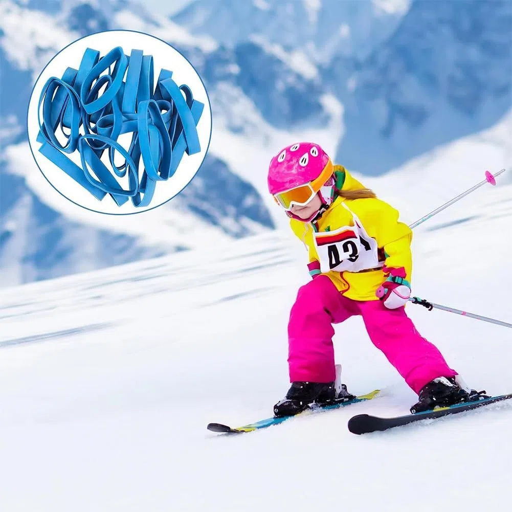 30 PCs Retenedores de Freno de Esquí, Correas de Freno de Esquí, Bandas Elásticas de Goma para Snowboard, Bandas de Retención de Frenos para Snowboard Accesorios para Deportes Invierno al Aire Libre
