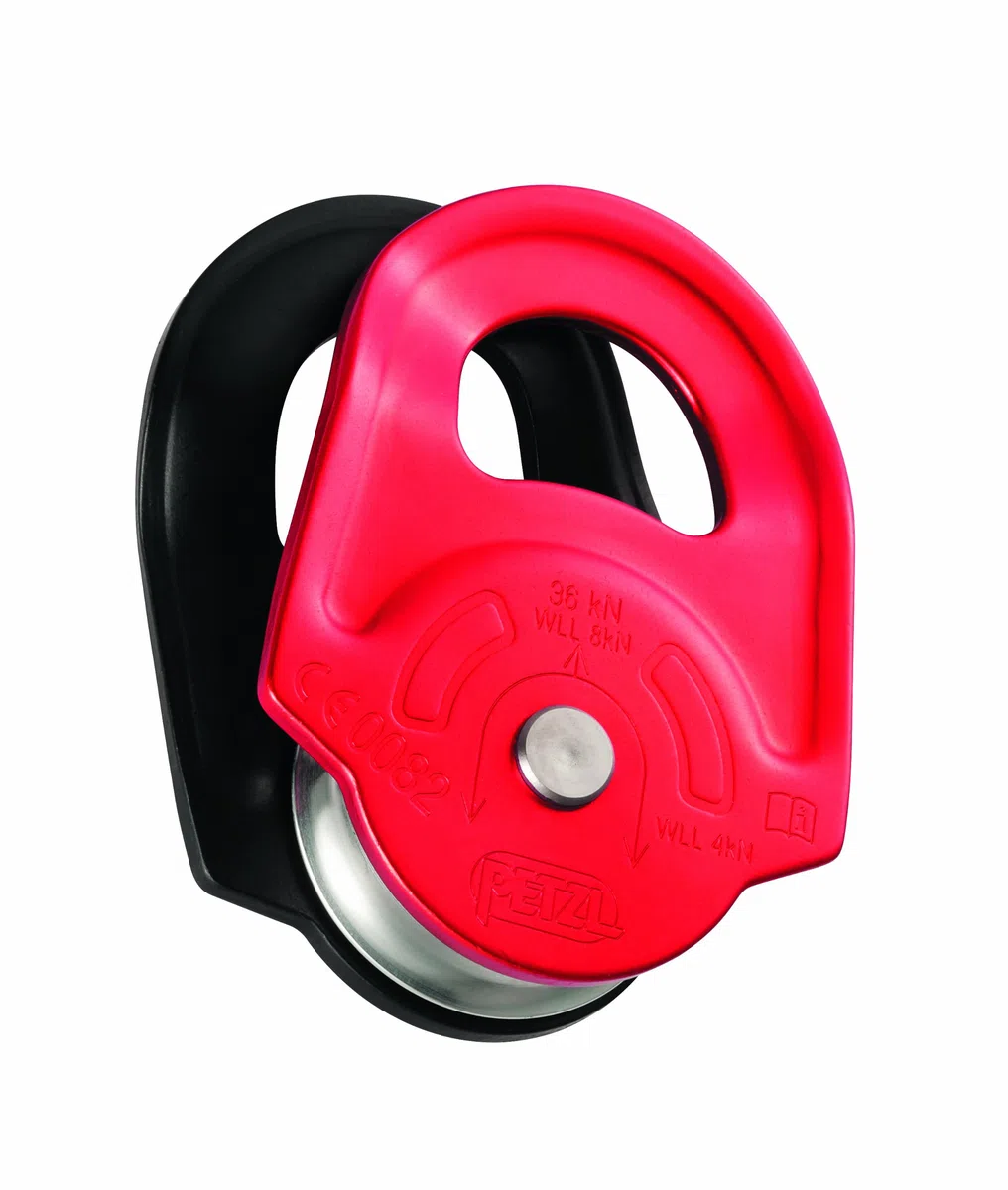 PETZL - Polea de Rescate de Alta Resistencia con Placas Laterales oscilantes