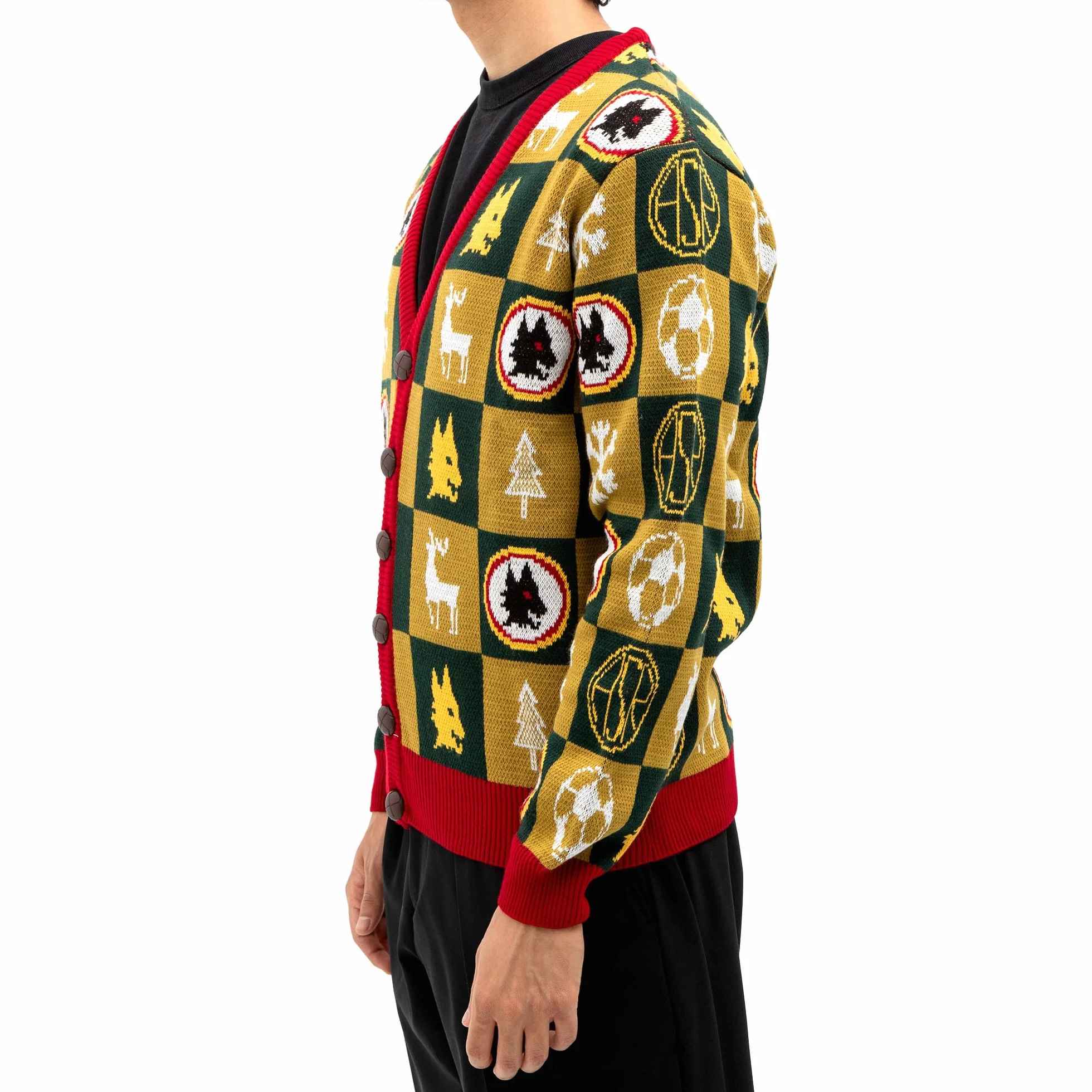 AS Roma As Roma Christmas Cardigan Suéter cárdigan Unisex Adulto (Pack de 1)