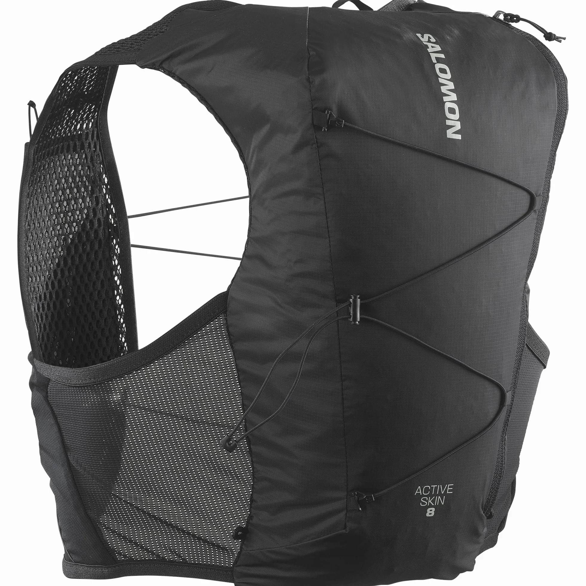 Salomon Active Skin 8 No Flasks Chaleco de Hidratación Trail Running Senderismo Trail Running Senderismo MTB Unisexo, Hidratación Sencilla, Ajuste preciso, Almacenamiento optimizado
