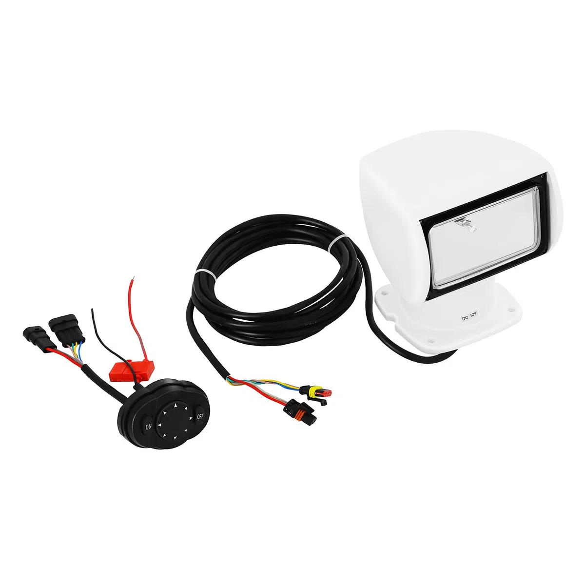 Faro de búsqueda para barco, mando a distancia, faro para barco, superbrillante, recargable, gran capacidad, duradero, potente, ligero, 2500 lúmenes, foco LED
