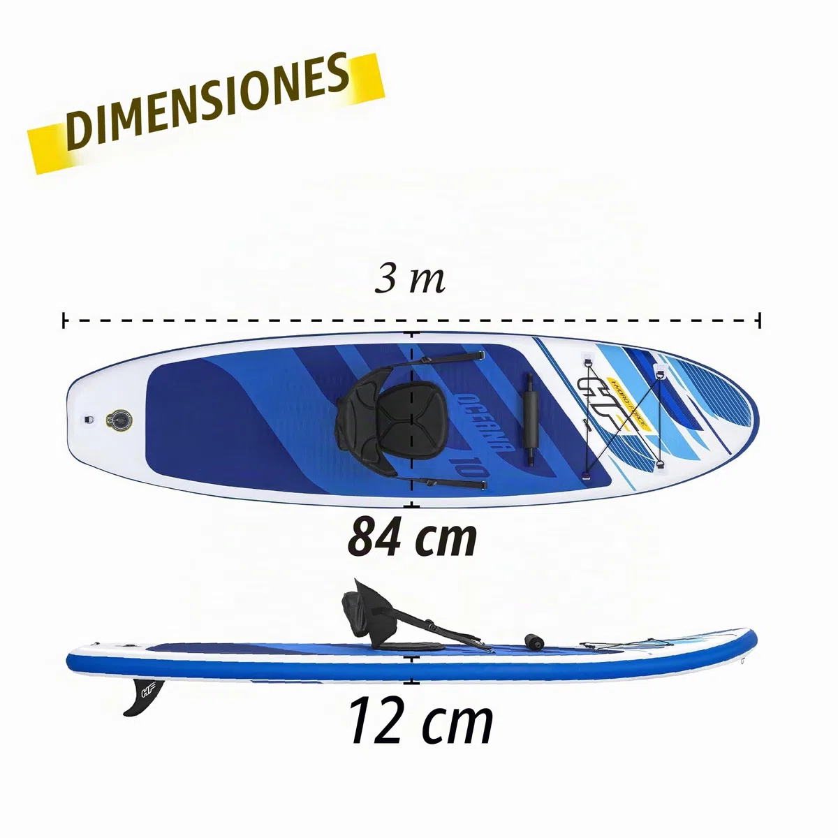 Hydro-Force Sup, Inflatable Stand Up Paddle Board, Complete Set with Kayak Conversion Kit, Multiple Styles