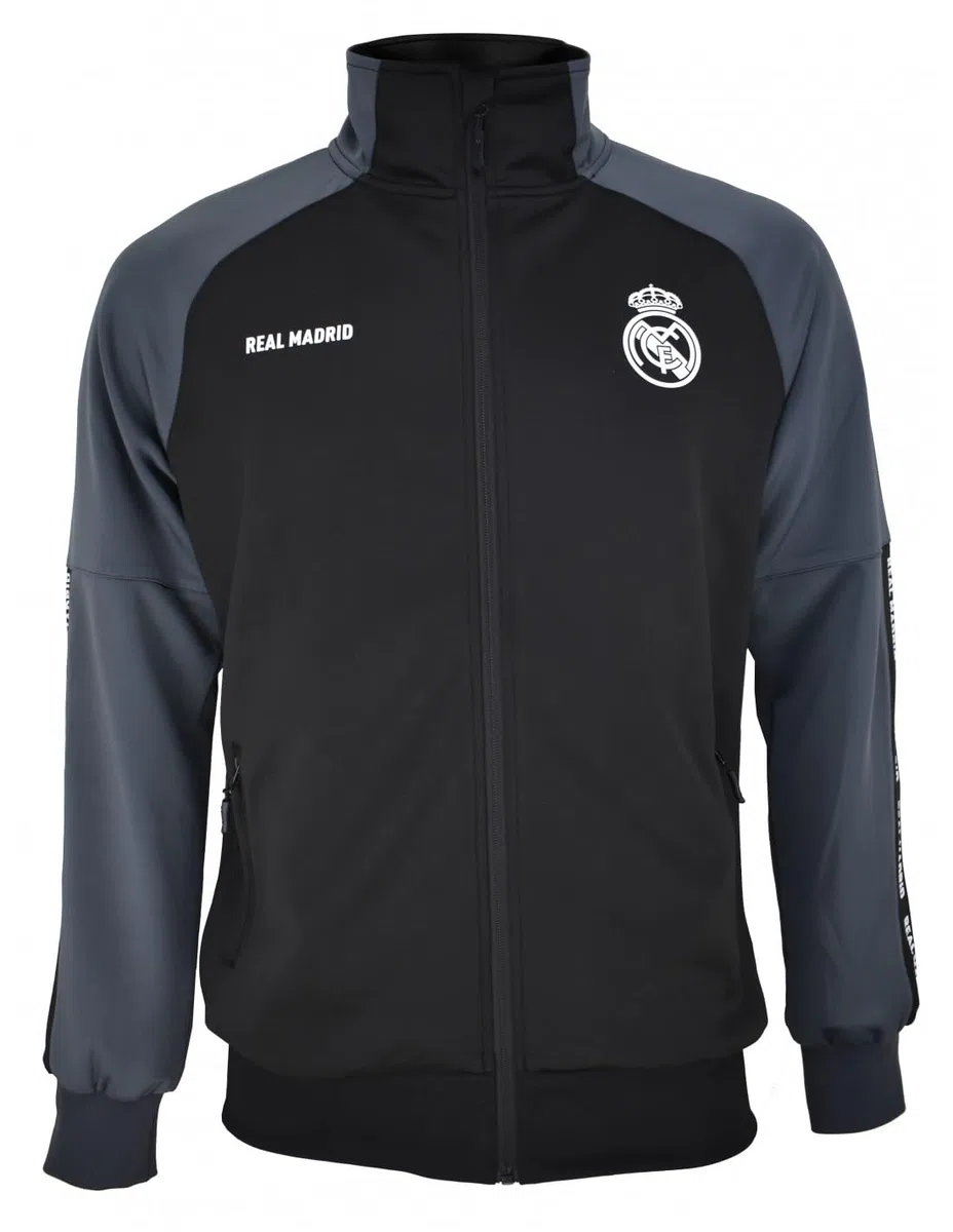 Real Madrid Chaqueta Plus Grey con Cremallera Adulto Producto Oficial