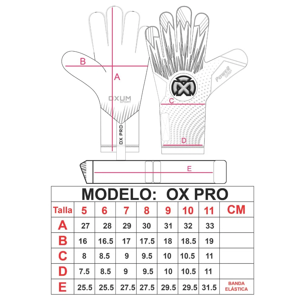 OXUM Guantes de Portero OX Pro para Adultos – Guantes de fútbol de Alto Rendimiento con tecnología Avanzada, Resistentes, con un Agarre Superior y Gran Comodidad.