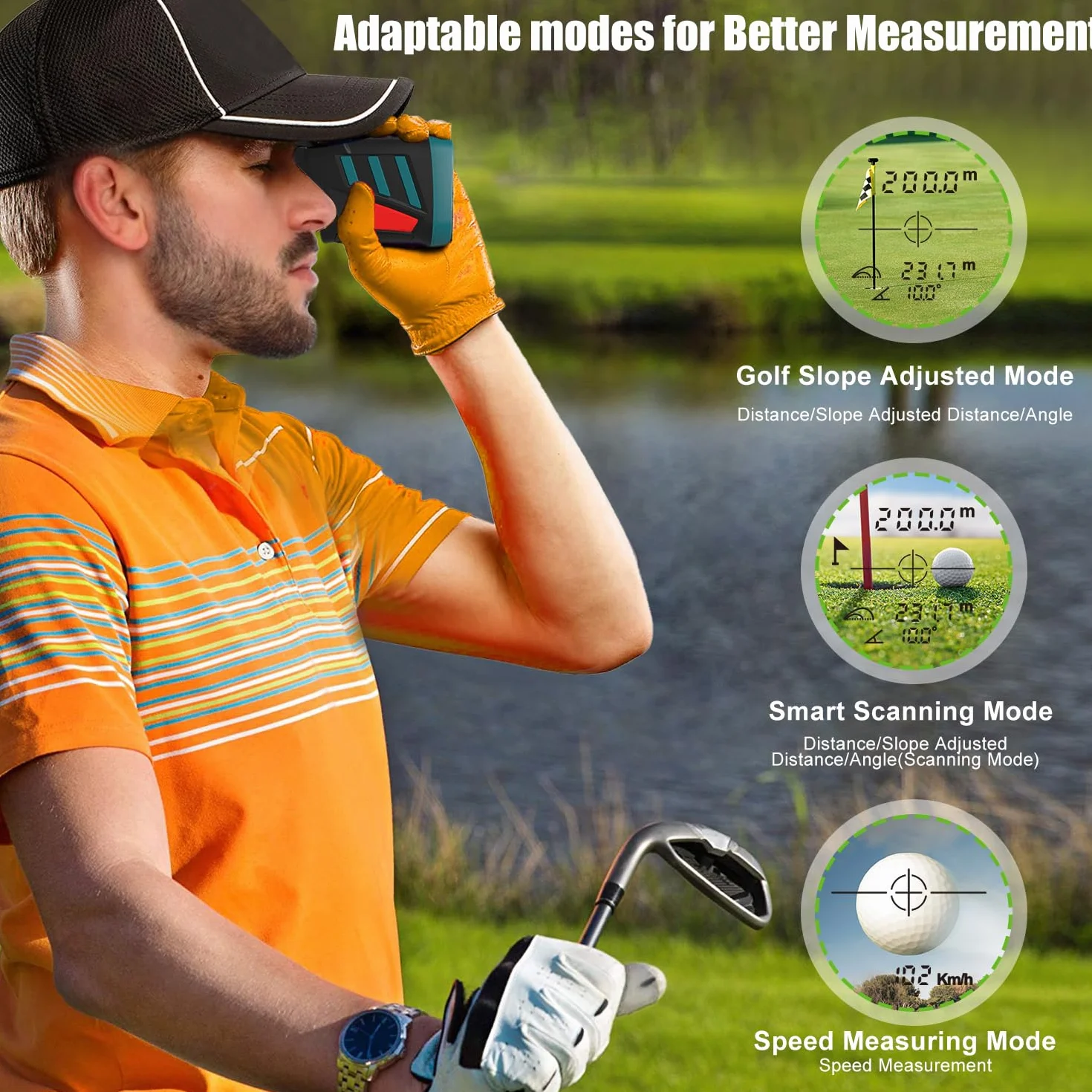 Telémetro de Golf 600m/656yd,DT600 Telémetro Laser de Aumento de 6x22 mm, con Range/Speed/Scanning Model, Carga USB, Bolsa de Protectora, para Golf, Caza, Senderismo, Apagado automático