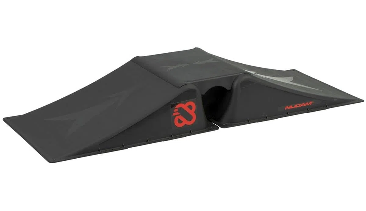 Nijdam Ramp Set 2+1 Vert-acular - Juego de rampas para Bicicleta, Color Negro