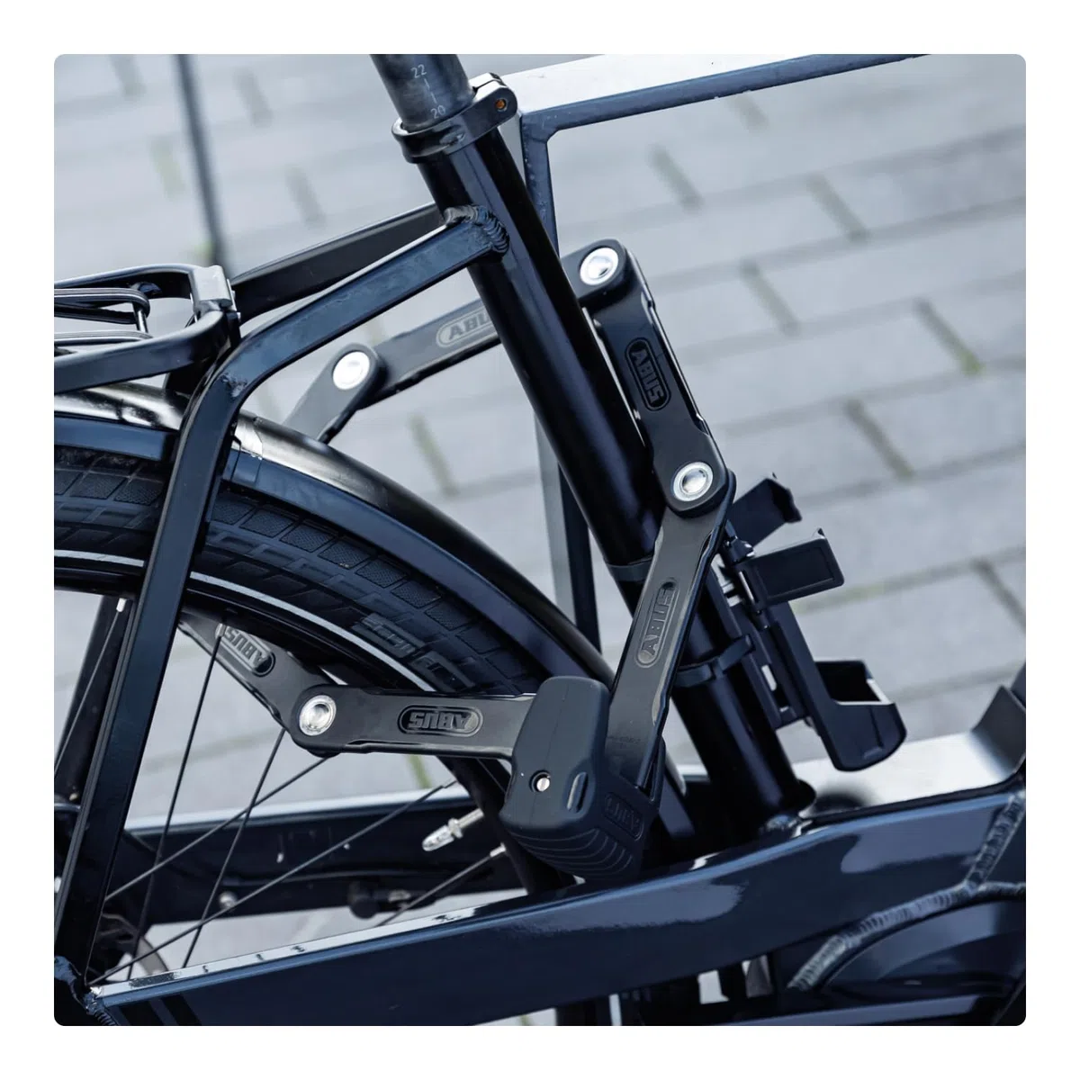 ABUS Candado plegable Bordo Granit 6500K con soporte para candado SH - Candado de bicicleta con cilindro XPlus de alta protección contra manipulaciones - Nivel de seguridad 15 - Longitud 90 cm