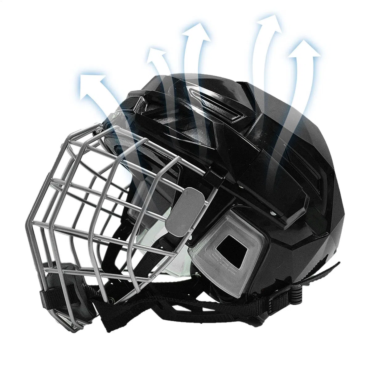 Cascos de hockey juveniles – Protección facial para hockey en carretera y hockey sobre hielo | Cascos de portero transpirables para patines y equipos de hockey. Protección de cabeza duradera, cómoda y