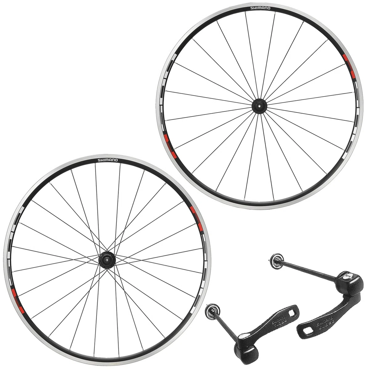Shimano Juego de Ruedas WH-R501 700C Negro 2015 Juego de Ruedas para Bicicleta de Carretera