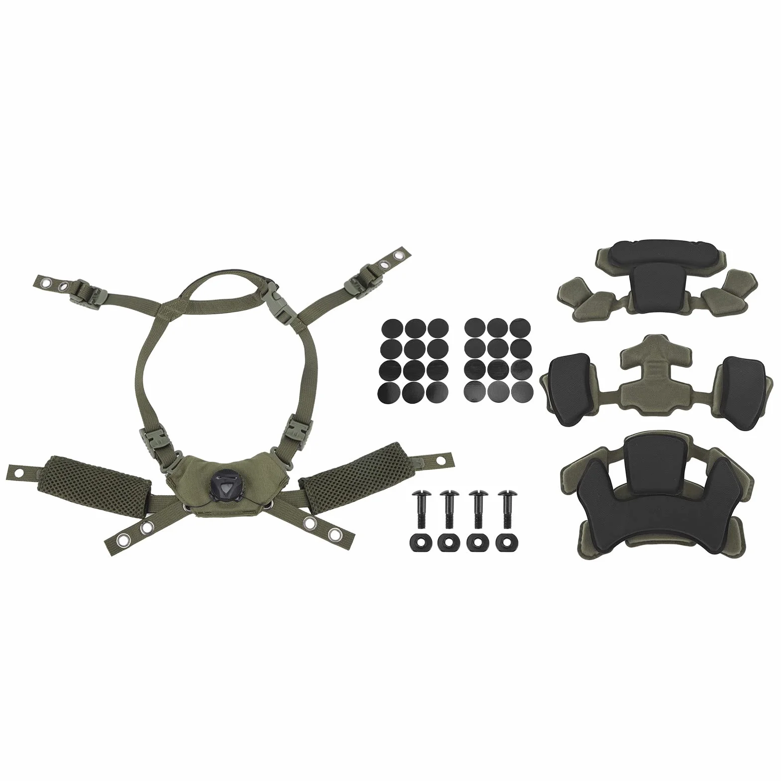 Sistema de suspensión de esfera ajustable, correa de barbilla, kit de acolchado de espuma viscoelástica con Fast Me Team Wendy FMA EXF para cascos ACH