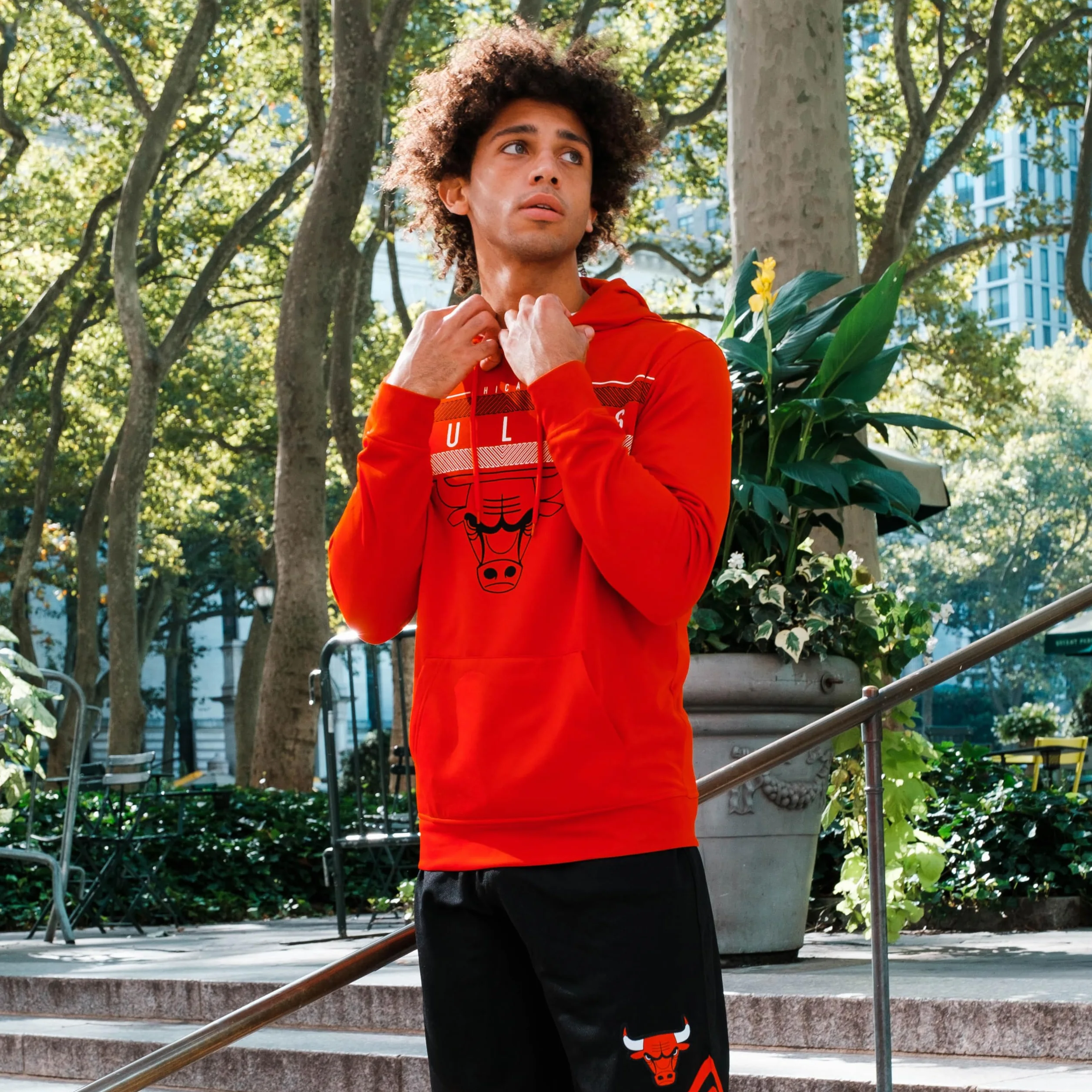 UNK NBA - Sudadera con capucha y forro polar para hombre, color gris