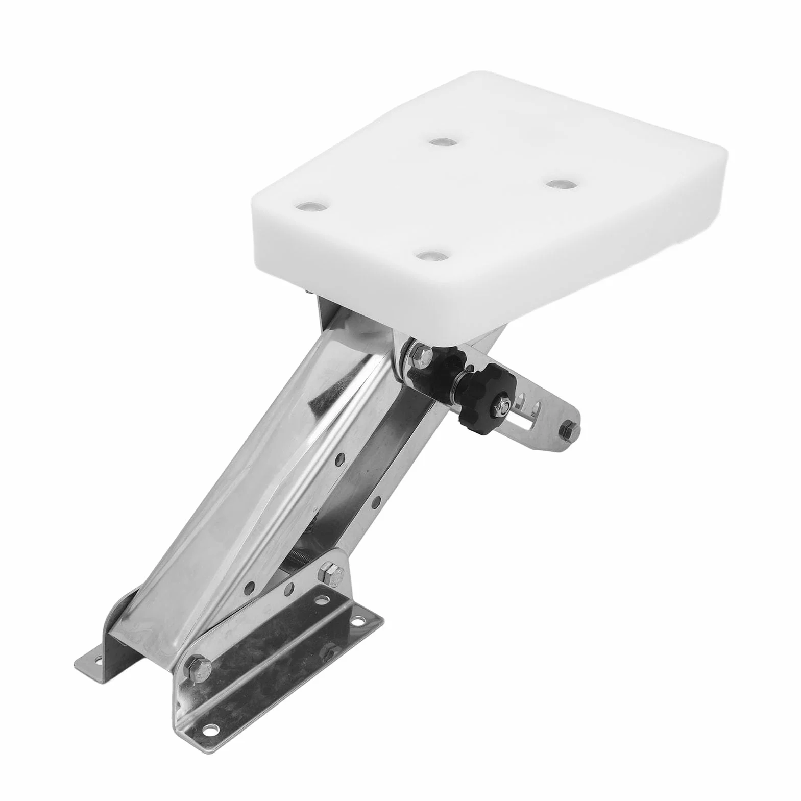Soporte de Motor Fueraborda de Acero Inoxidable Duradero para Motores de 2 Tiempos, Soporte de Carga de 110 Libras, Ajustable, Fácil Instalación con Resistencia a la Oxidación,