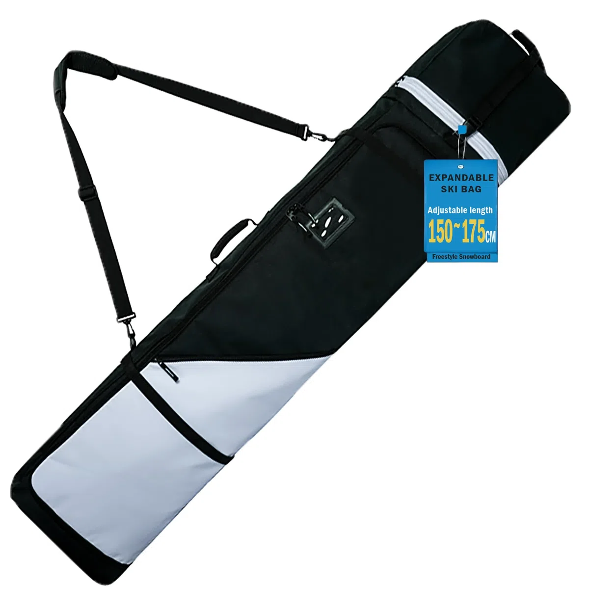 AUMTISC Bolsa de Snowboard Acolchada, Resistente con Forro Interior Impermeable, Correas Ajustables para el Hombro, Apta para Snowboard de 155 a 180 cm