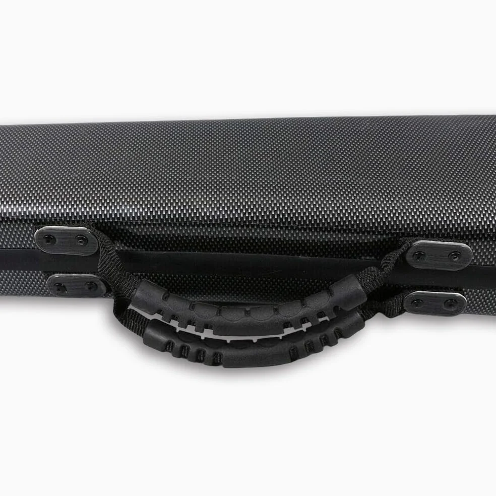 yinfente Funda de fibra de carbono para arco de bajo vertical Geman French Double Bass Bow Hold 2pcs Bows Hard Bow Case Black