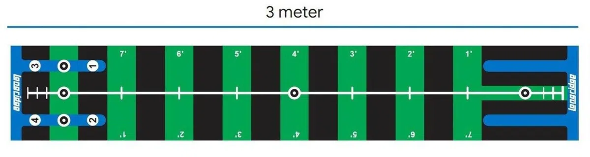 LONGRIDGE Golf Pro Putting Mat 3m, Verde/Negro