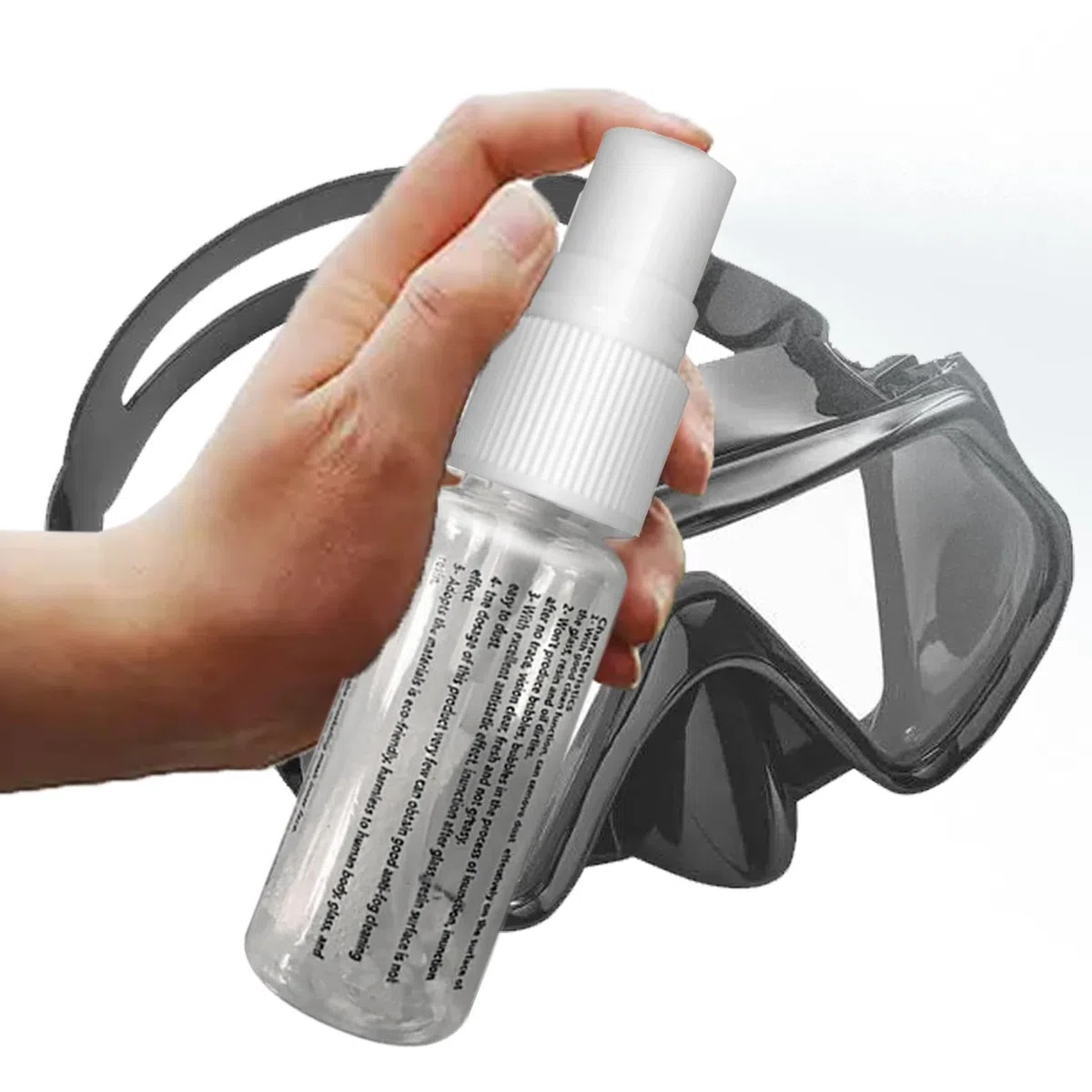 Spray antivaho para lentes, limpiador antivaho para gafas, spray antivaho para gafas, botella antivaho para gafas de natación, spray de limpieza seguro para eliminar y repeler la suciedad