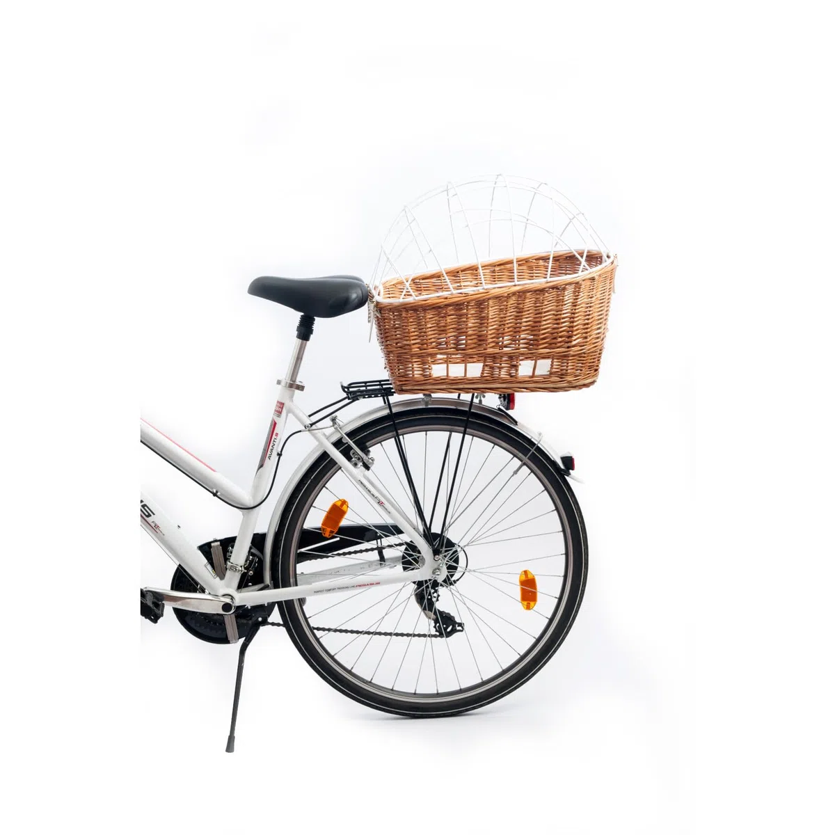 Aumüller Cesta para bicicleta con soporte, montaje en portaequipajes