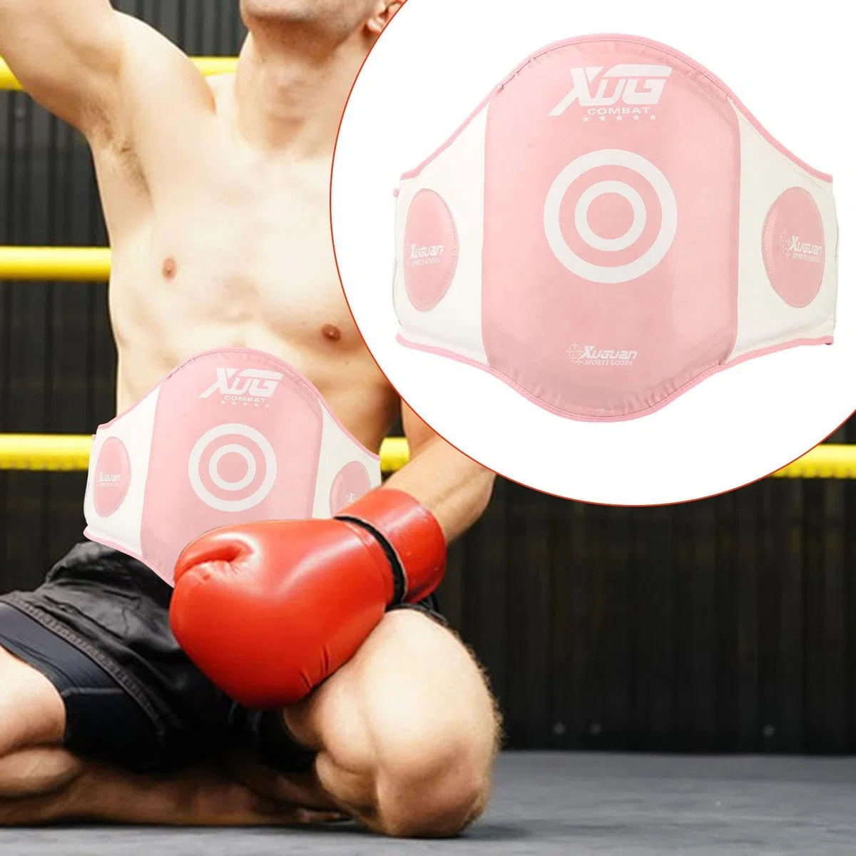 Protector Corporal de Boxeo, Protector de Costillas, Equipo de Protección, Almohadilla Abdominal para Entrenamiento de Sparring Y Kickboxing.