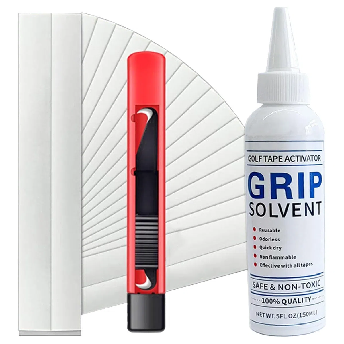 Kit De Agarre De Golf Para Regripper Clubes De Golf - Grip Solvente Golf Grip Tape Bandas Gancho Hoja - Kit De Cinta Adhesiva De Golf Y Solvente, Kit De Instalación De Mango De Golf Para Reparar