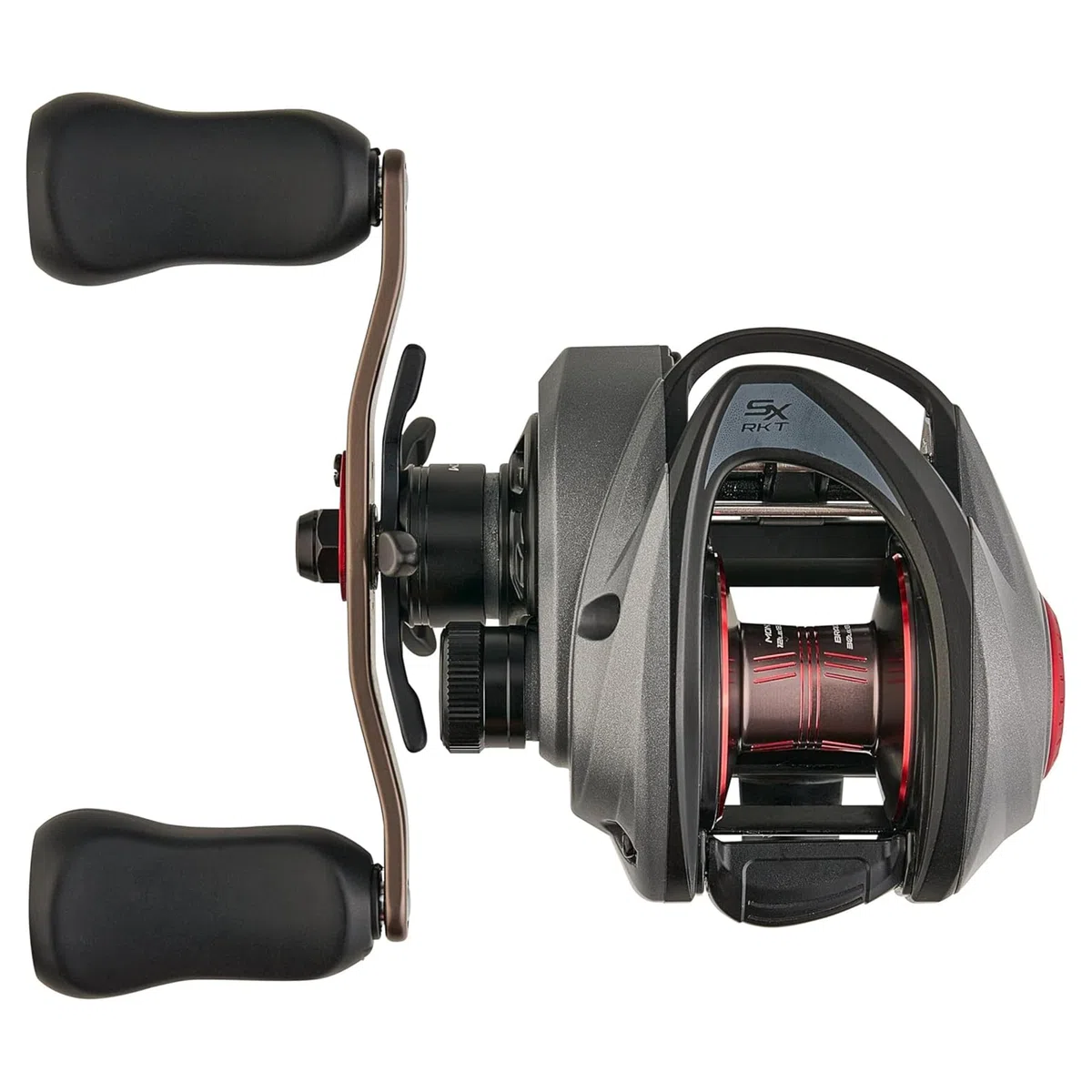 Abu Garcia Low Profile Baitcast Reel, Carretes de perfil bajo Revo SX Rocket, Pesca de depredadores, Pescador de agua dulce, Perca, Lucio, Zander, Negro, Robusto y ligero 10+1 Rodamientos, Perfil bajo