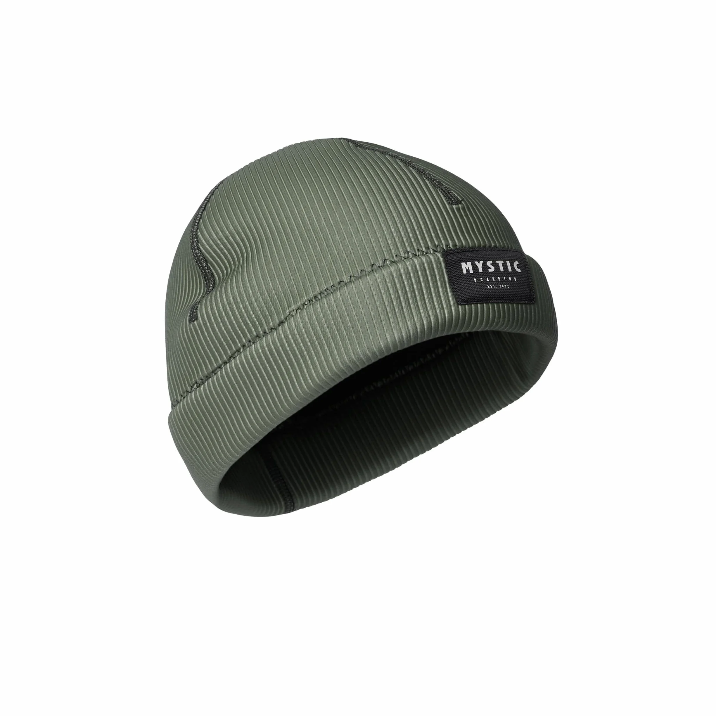 Mystic Watersports - Surf Kitesurf & Windsurf Gorro de Neopreno de 2mm para Traje de Neopreno - Olive Oscuro - Flatlock Planas