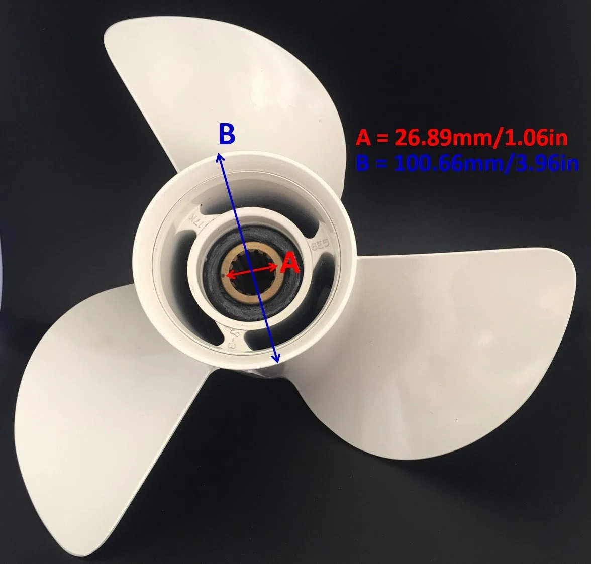 Boat Motor Hélice de Aluminio 13 1/4x17-K para Yamaha 60HP 70HP 75HP 80HP 85HP 90HP 115HP 130HP Motor fueraborda 6E5-45945-01-00 6E5-45945-01-EL T85-04020000 13.25x17
