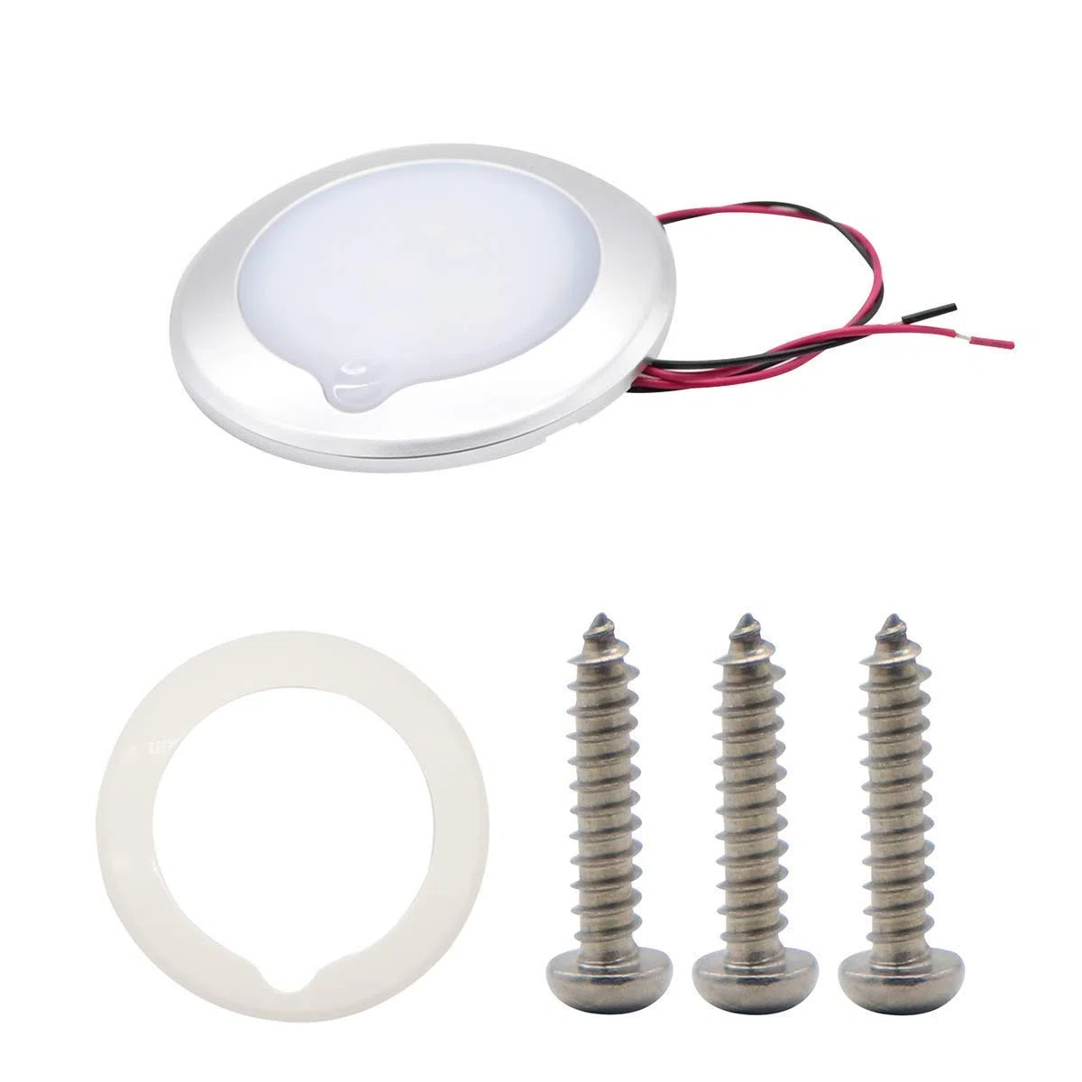 Riloer Luz Interior para Barco (9–30 V, Luz LED Blanca para Techo de Techo, Lámpara Táctil para Yates, Caravanas, Autocaravanas, Remolques de Viaje, 150 mm)