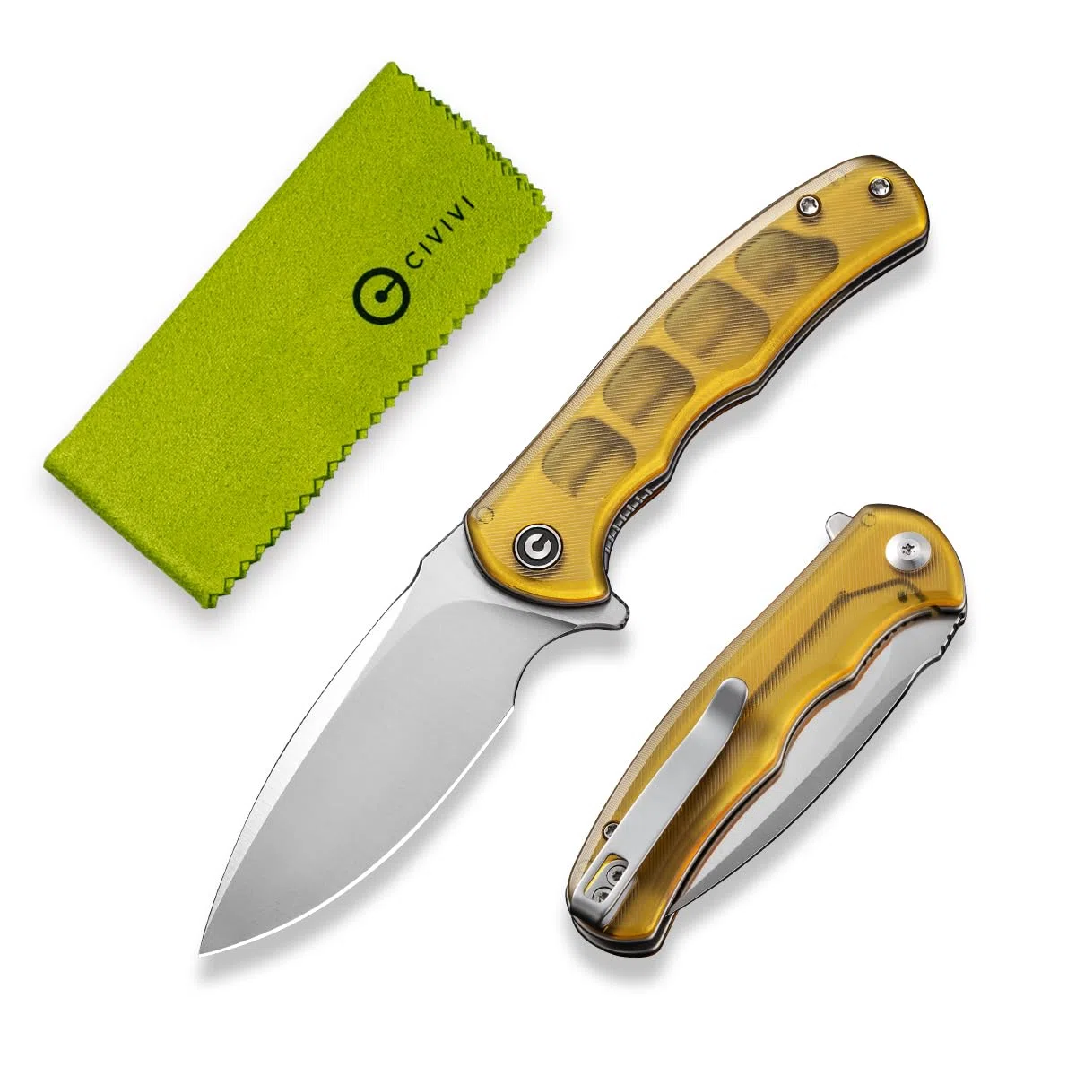 CIVIVI Mini Praxis Folding Pocket Knife with 7.56CM D2 Blade & Ultem Handle, DEC Knife for Outdoor Camping Hiking Gifts C18026C-4