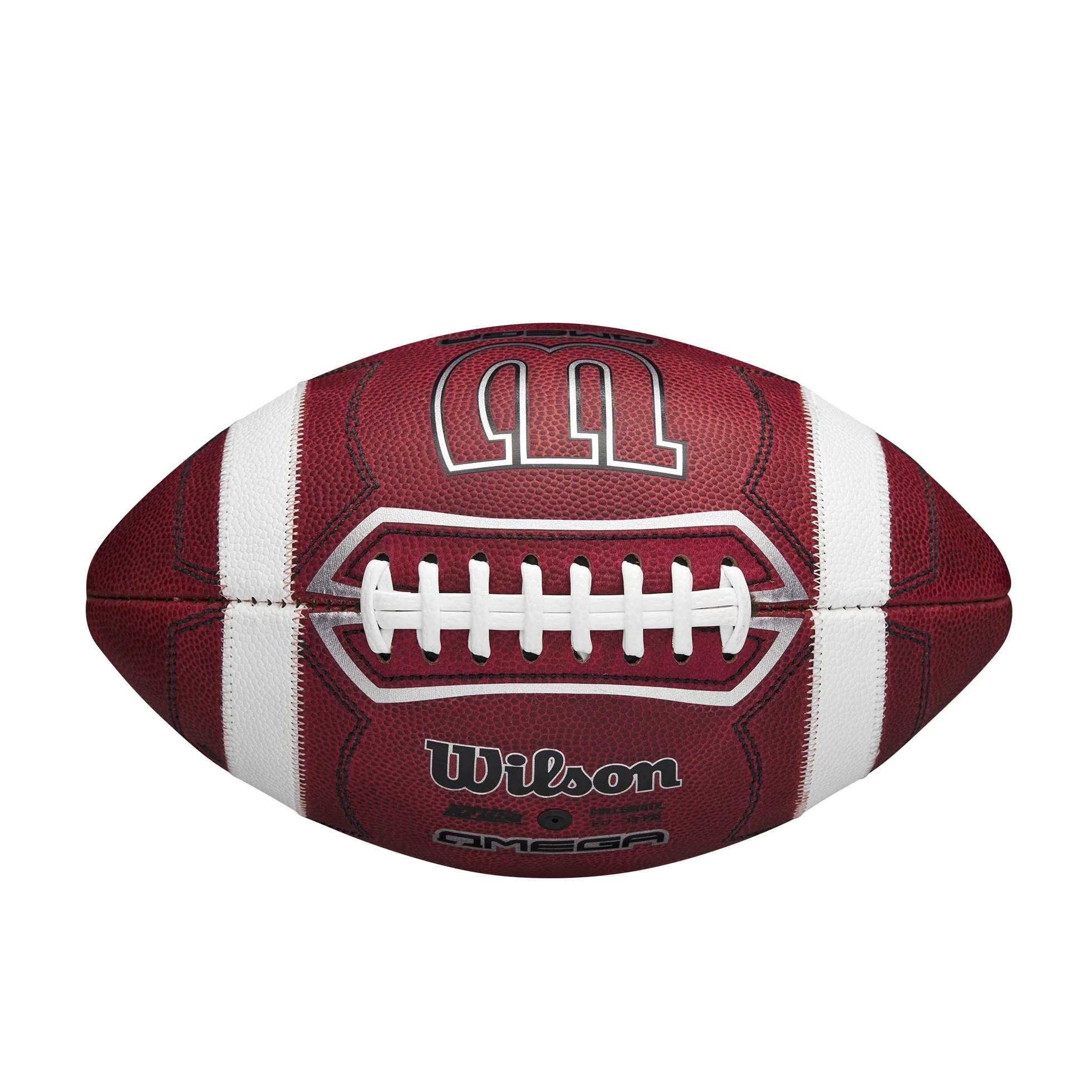 WILSON Omega - Balón de fútbol universitario oficial, tamaño oficial, color marrón