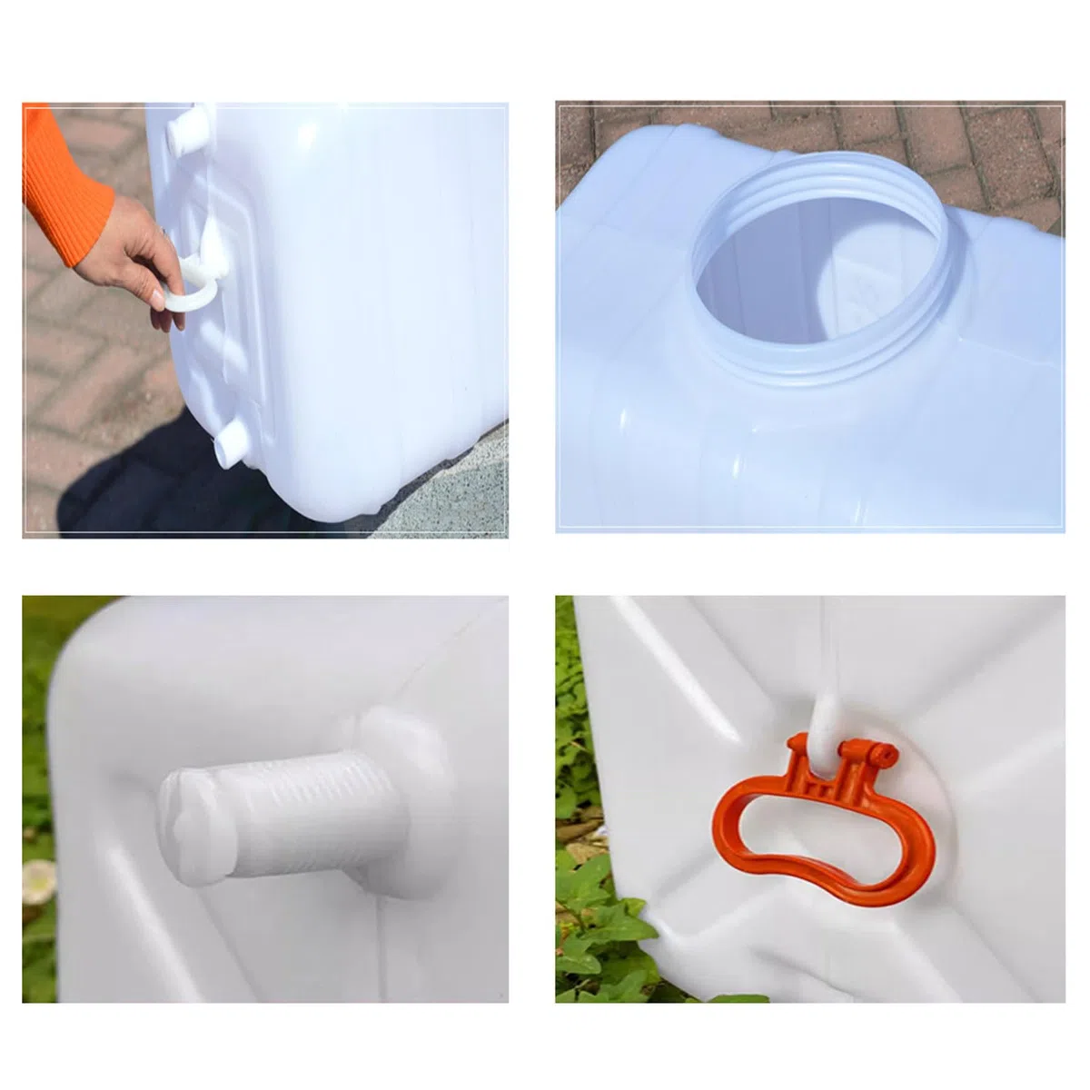 Deposito Agua Camper 50L/80L/110L/200L Cubos De Plástico De Calidad Alimentaria con Grifo,Gran Capacidad Contenedores Tanques De Almacenamiento De Agua Domésticos Rectangular(Size:110L)