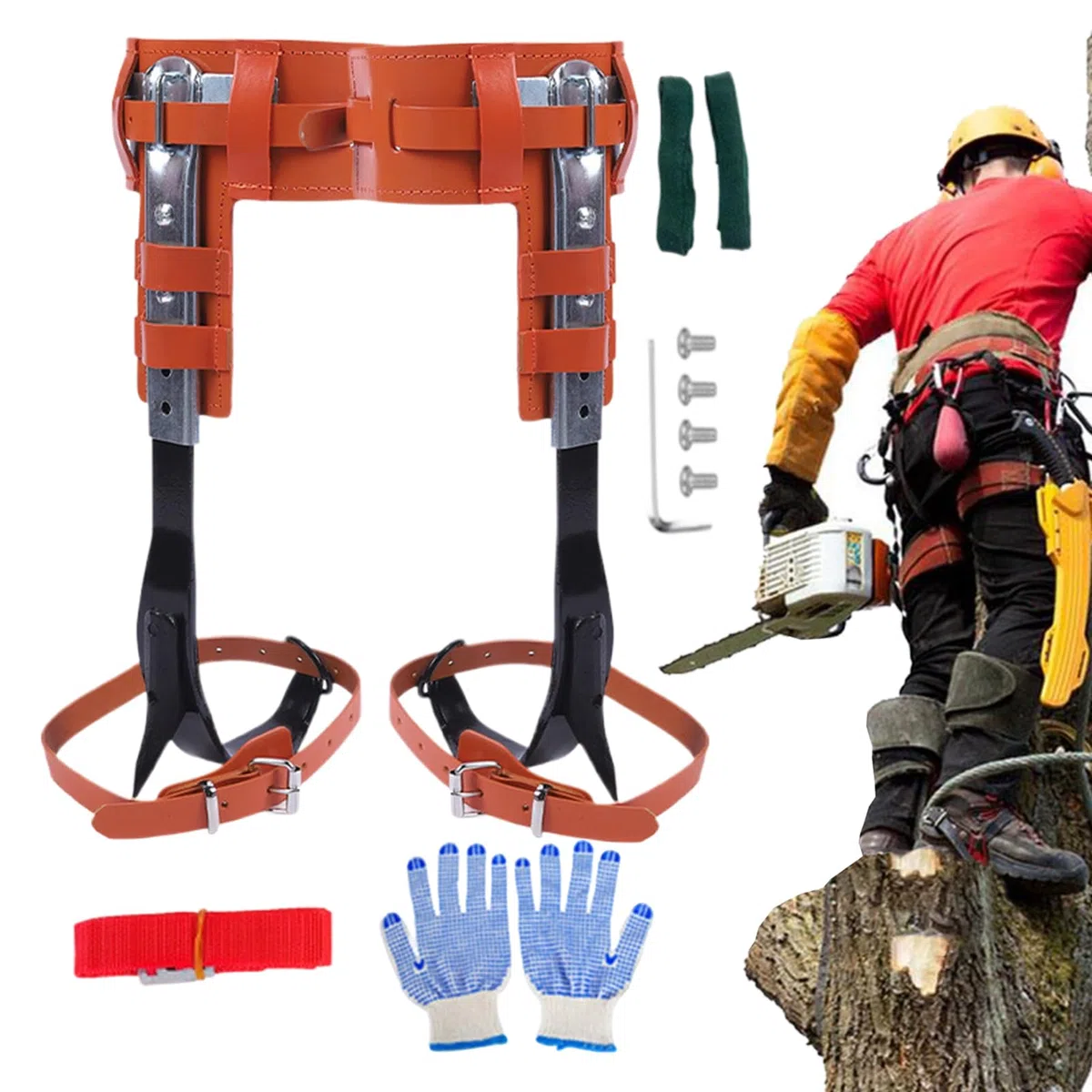 Equipo Para Escalar Árboles | Equipo para Escalada de Árboles y Actividades al Aire Libre,Ergonómico Altura Ajustable Accesorio De Recreación Al Aire Libre Para La Poda El Corte La Gestión De