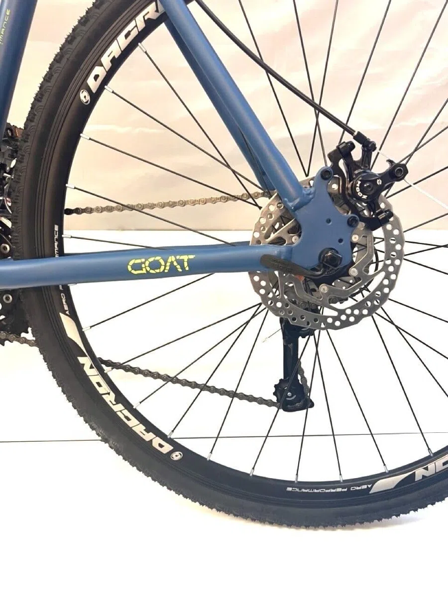 Corelli Goat 1.0 Gravel Bike, marco de aluminio, neumáticos de 700 x 35 c, cambio de 16 velocidades