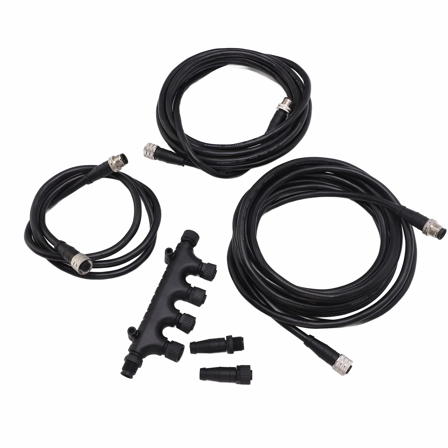 Tbest Ship Yacht Parts Marine Nmea 2000 Kit de Inicio Conector de Cable Combinación de Terminación Abs a Prueba de Herrumbre Universal