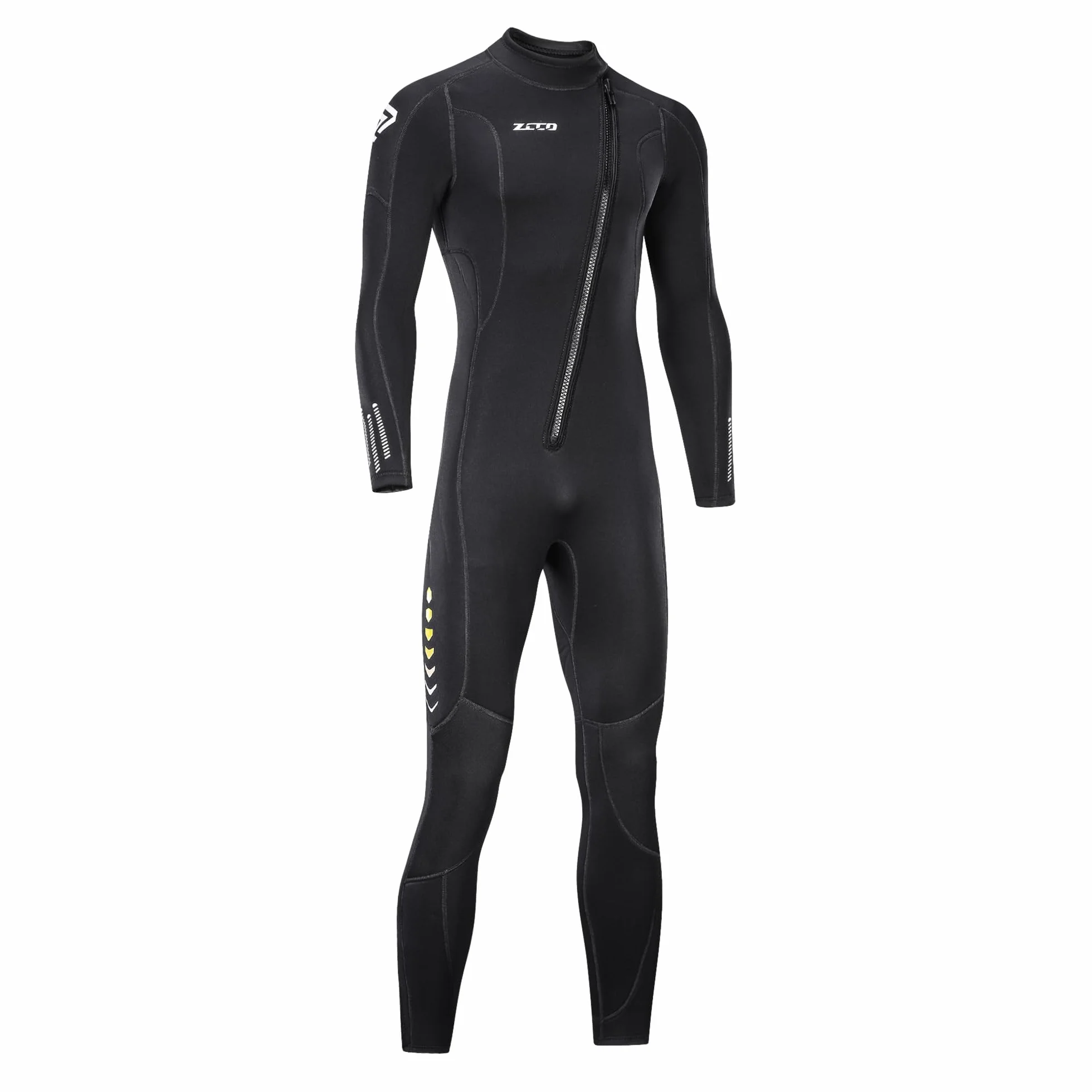ZCCO Traje de Neopreno Ultra elástico de 3 mm con Cremallera Frontal, Traje de Buceo Completo, una Pieza para Hombres y Mujeres, esnórquel, Buceo, natación, Surf