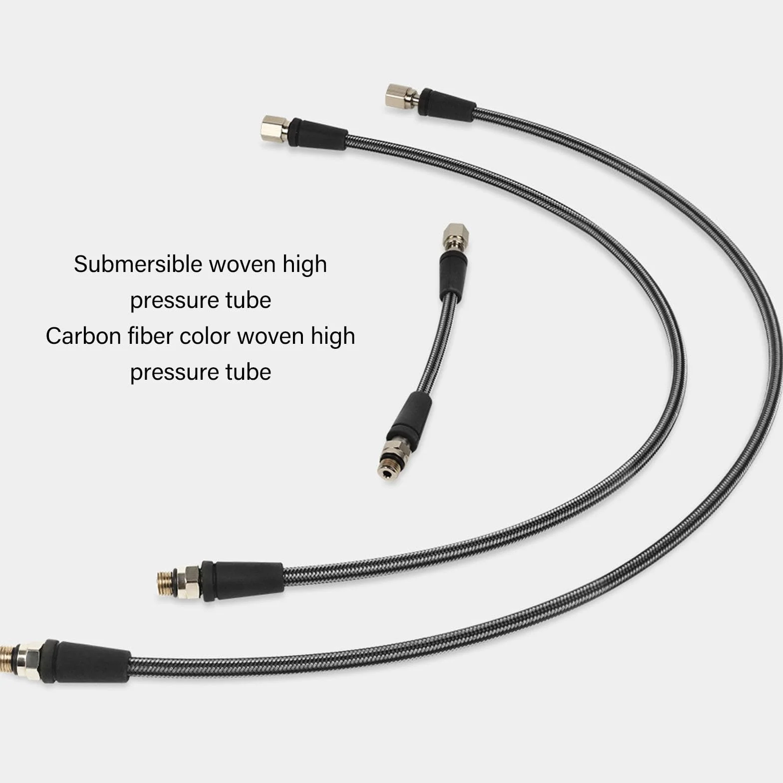 Keenso Manguera de Alta Presión para Buceo, Flexible, Segura, Tejida de Fibra de Carbono Profesional, Mide con Precisión la Alta Presión, Accesorio de Buceo Ideal